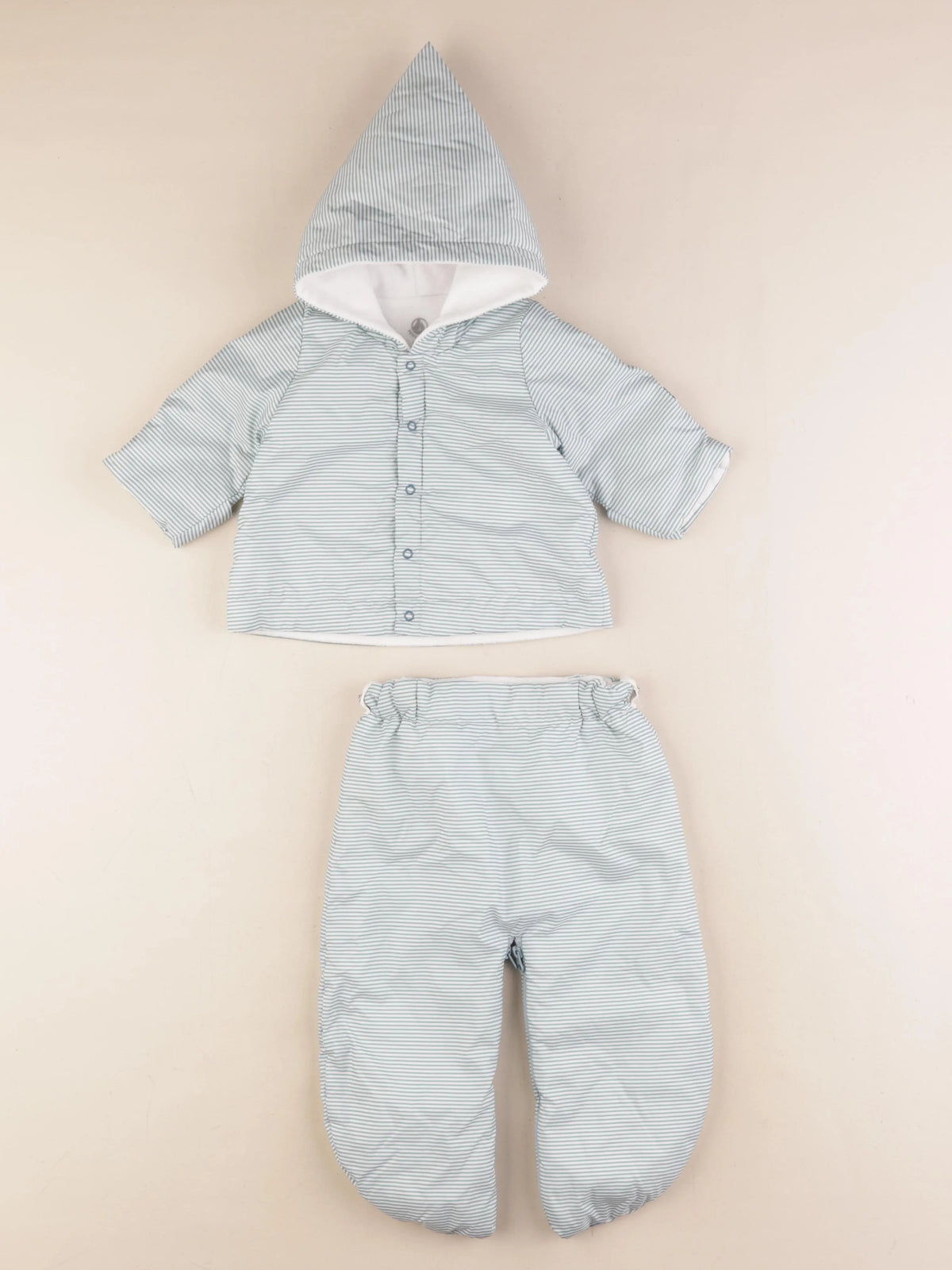 Petit Bateau - combi-pilote vert - 6 mois
