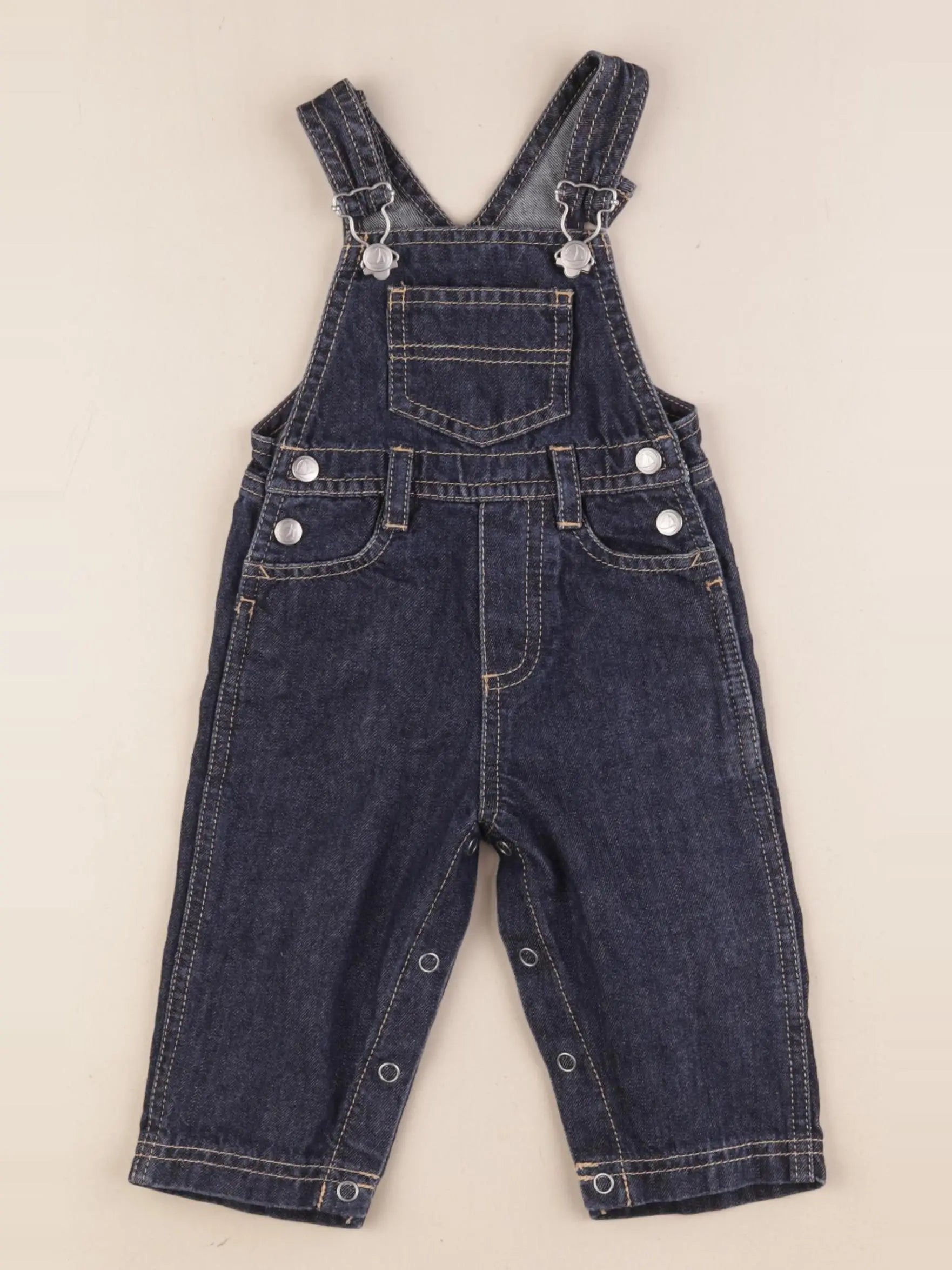 Petit Bateau - salopette bleu - 6 mois