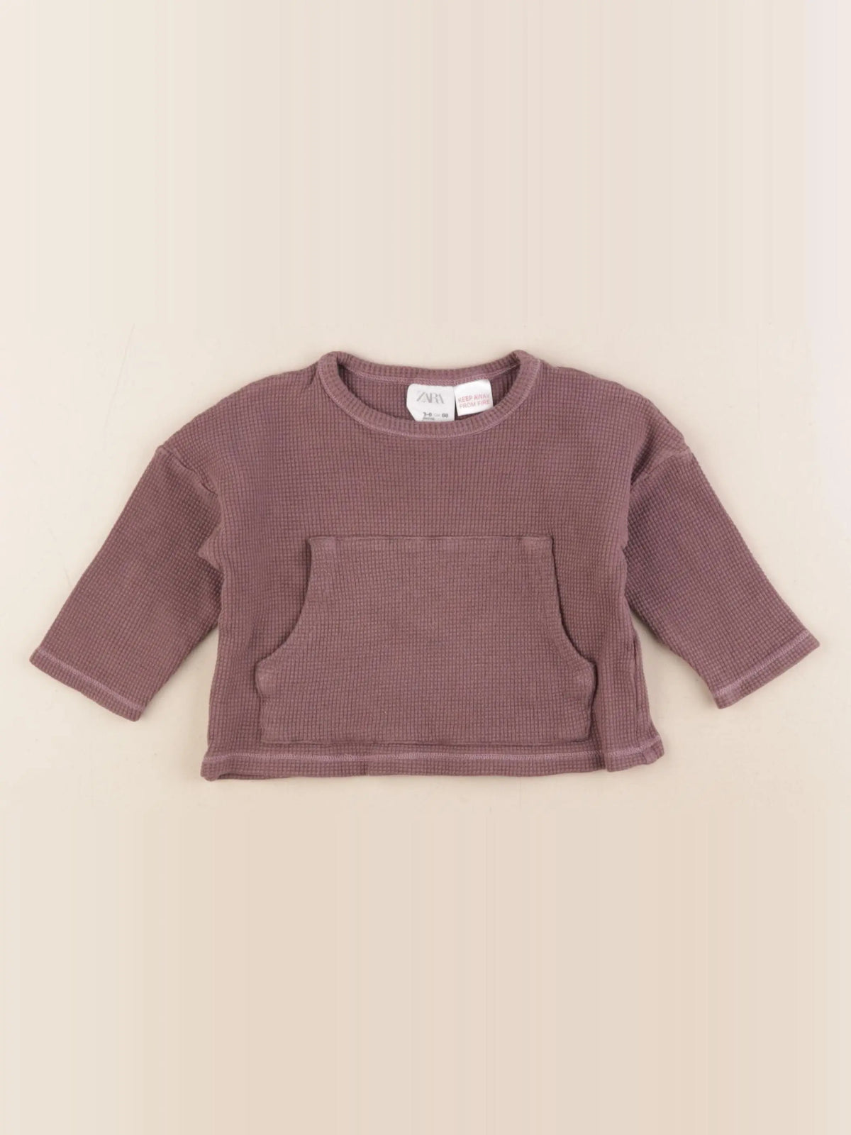Zara - tee-shirt violet - 3/6 mois