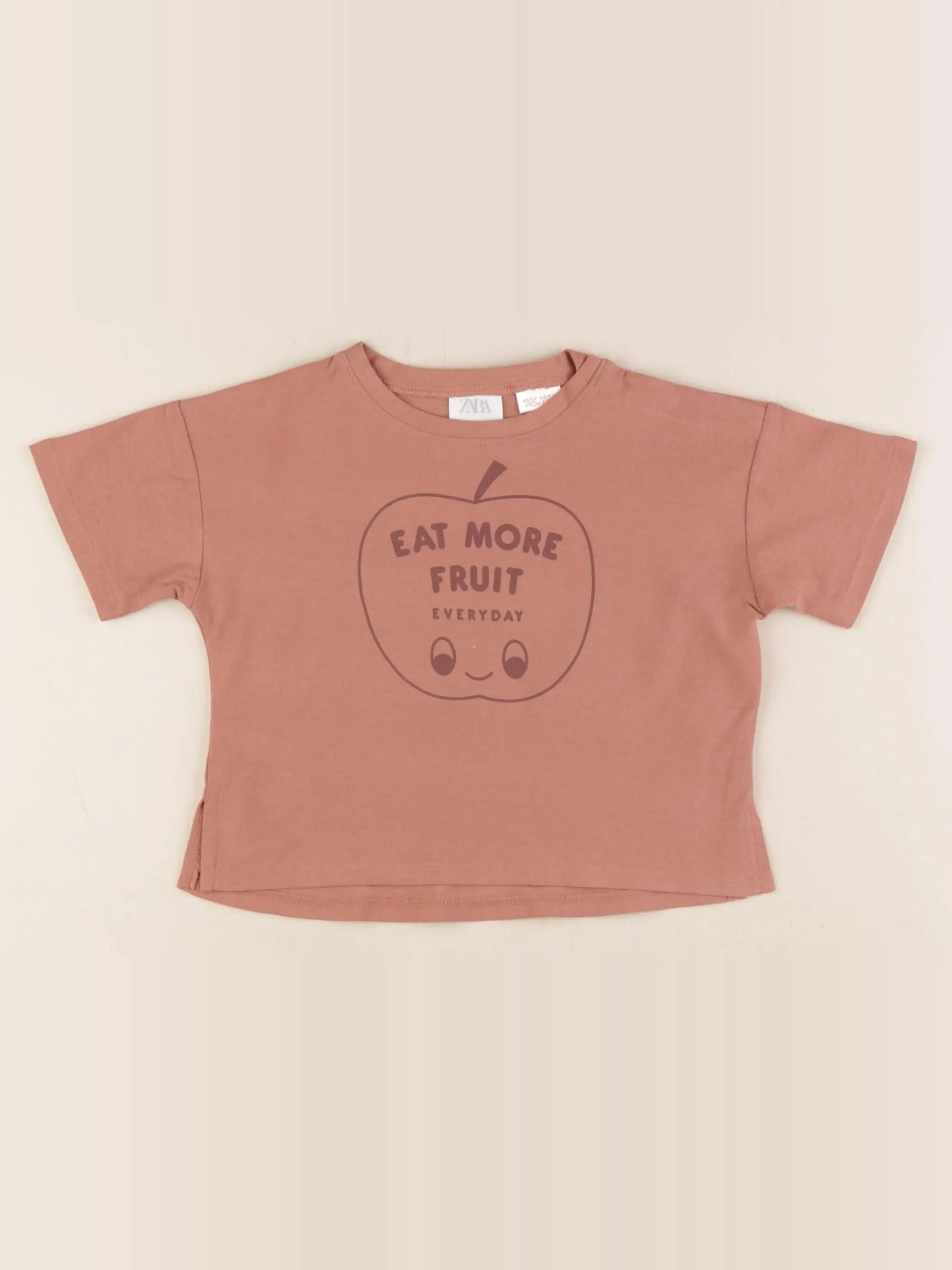 Zara - tee-shirt marron - 3/6 mois