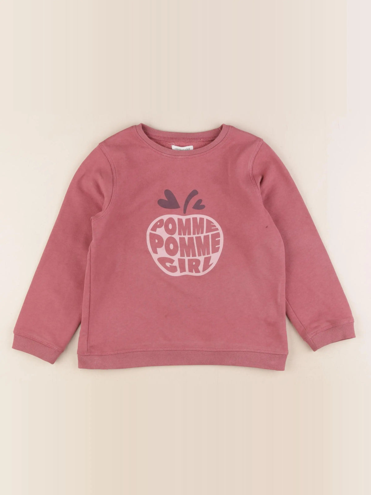 Vertbaudet - sweat rose - 6 ans