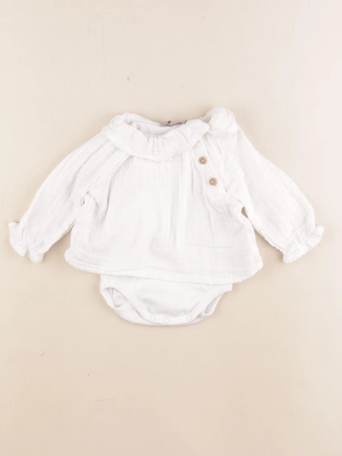 Boutchou - blouse blanc - 3 mois