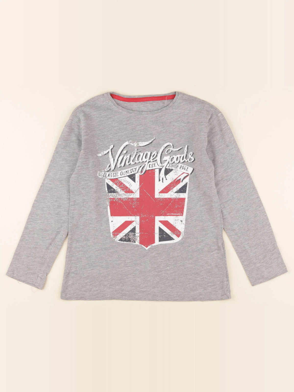 Vertbaudet - tee-shirt gris - 8 ans