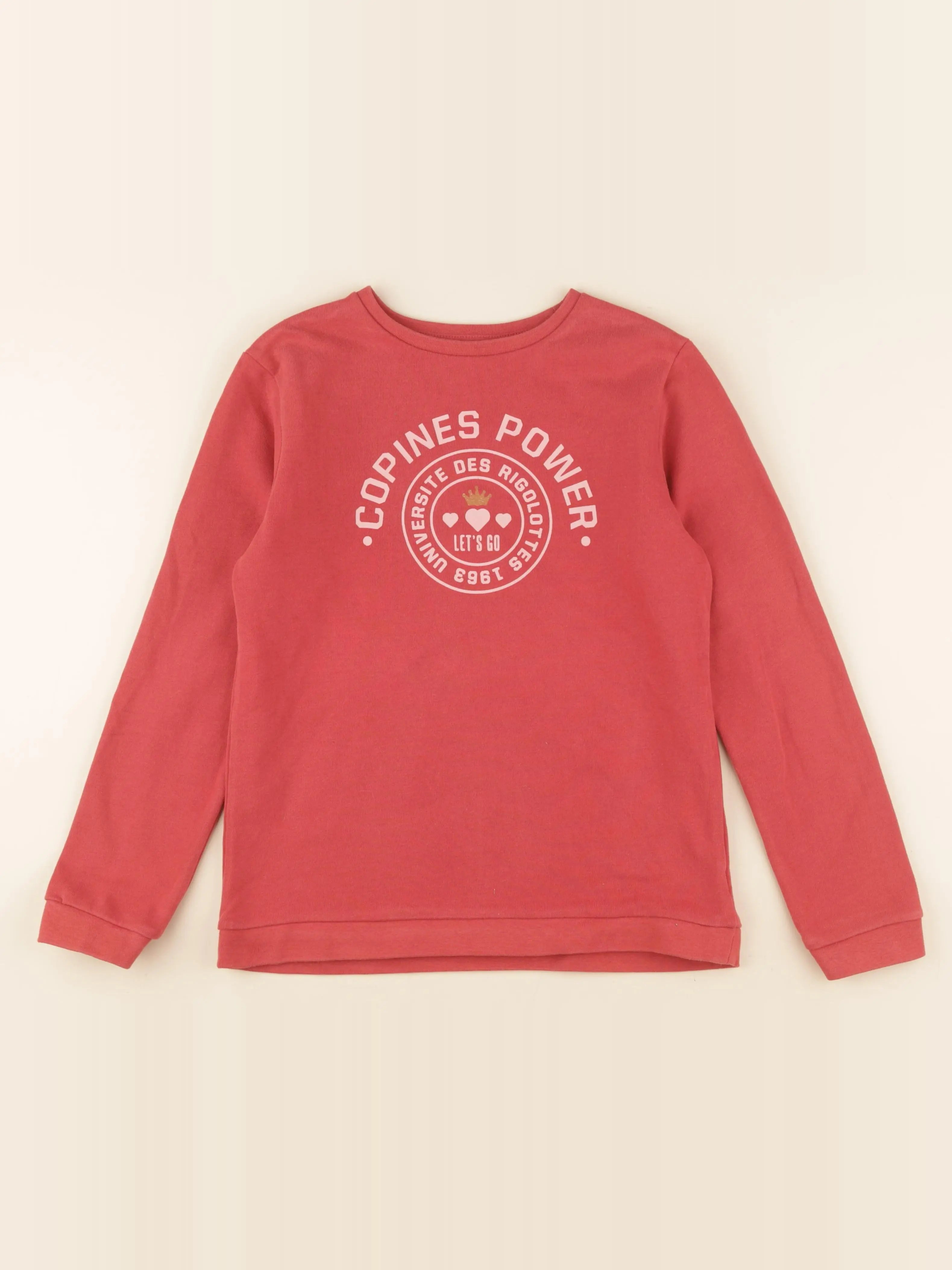 Vertbaudet - sweat rouge - 12 ans