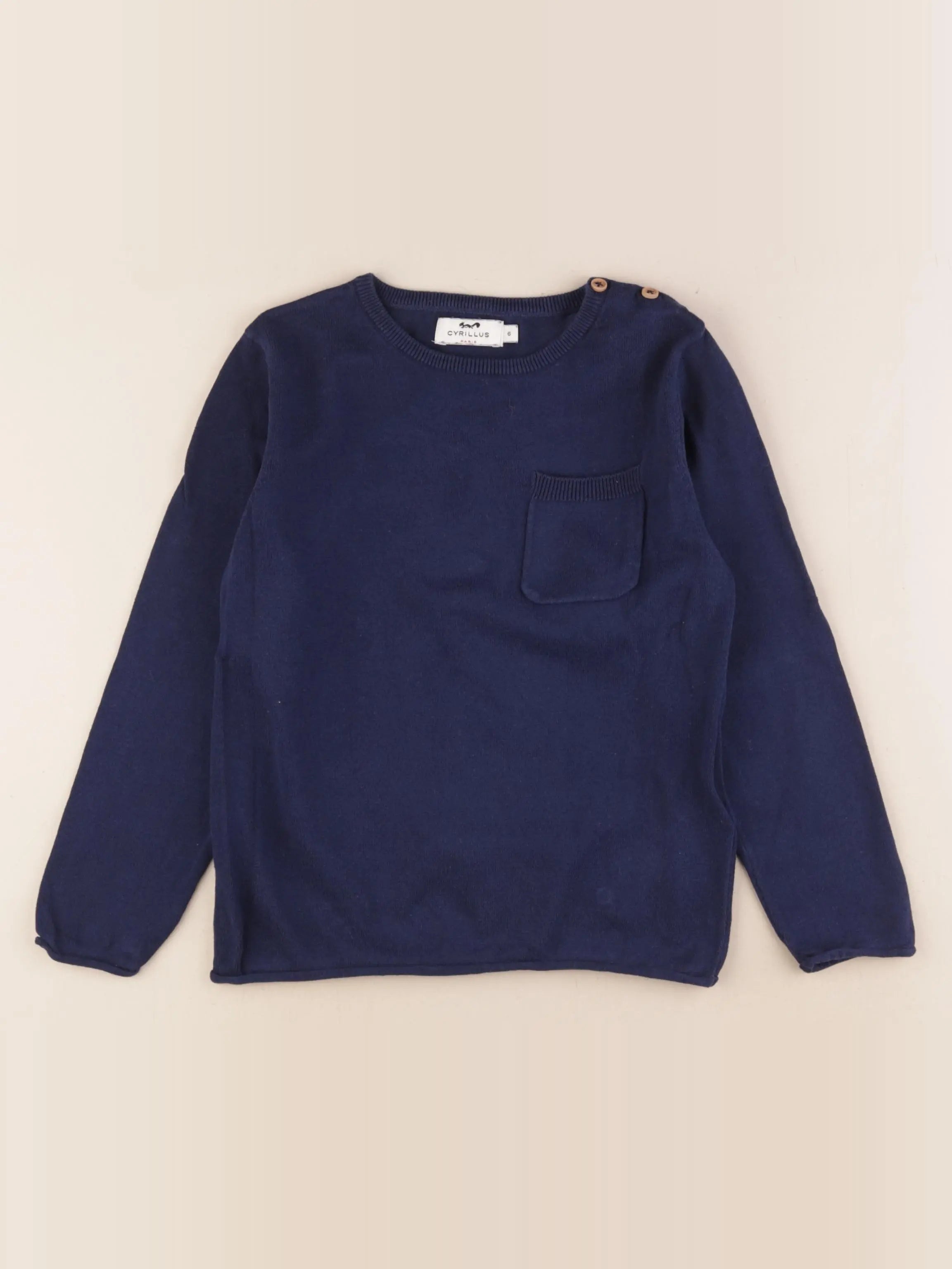 Cyrillus - pull bleu - 6 ans
