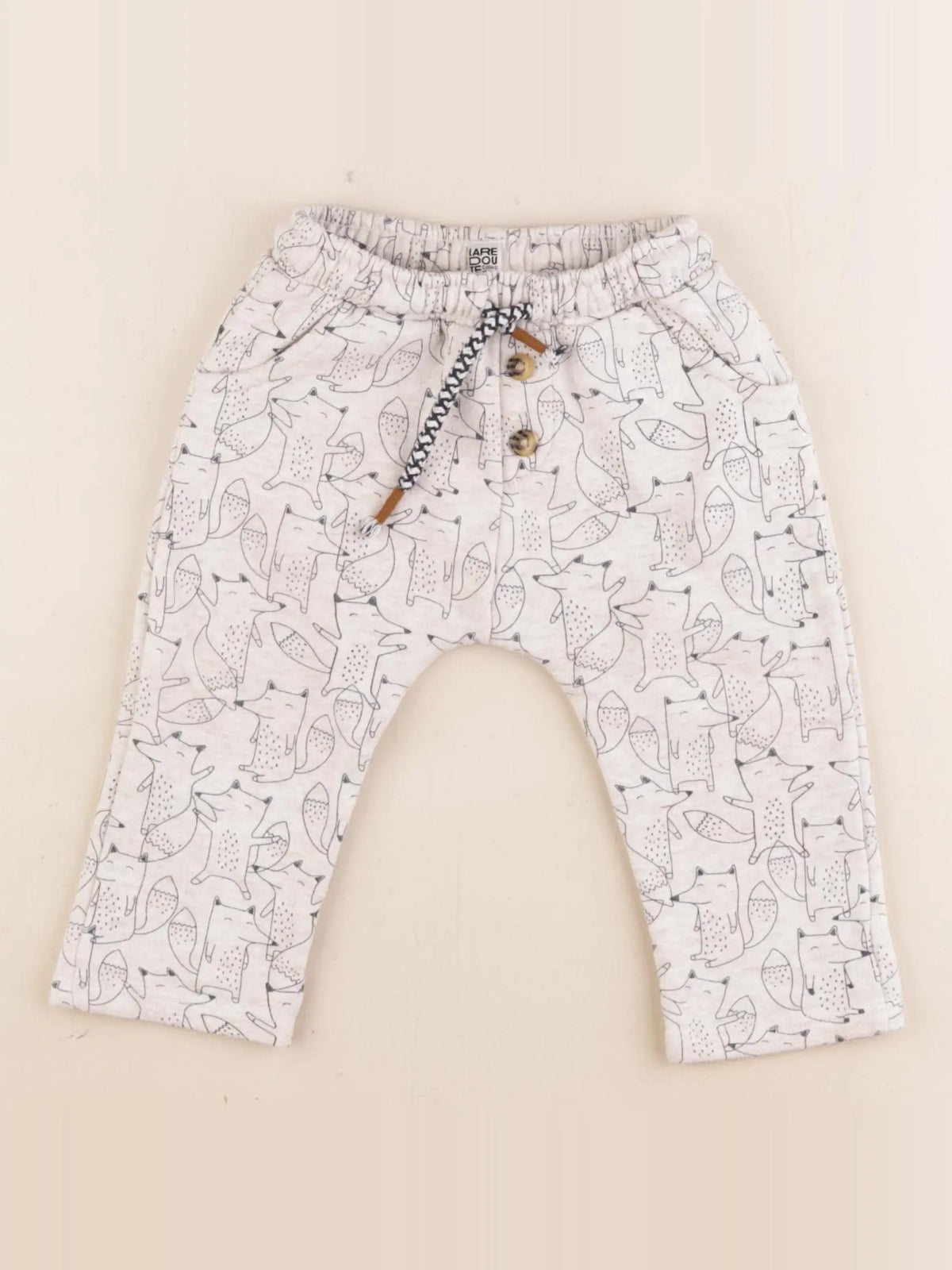 La Redoute - sarouel blanc, bleu - 12 mois