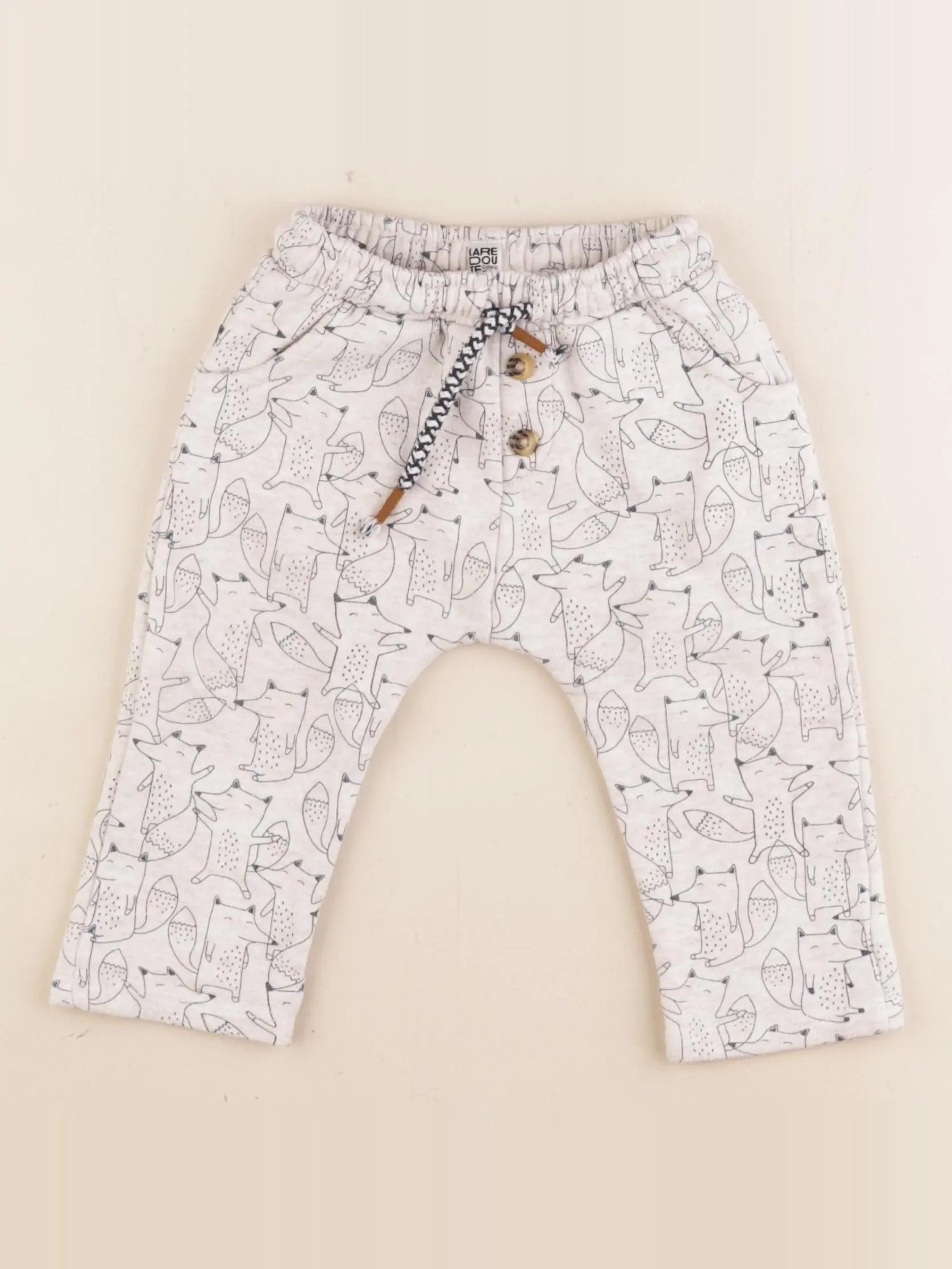 La Redoute - sarouel blanc, bleu - 12 mois