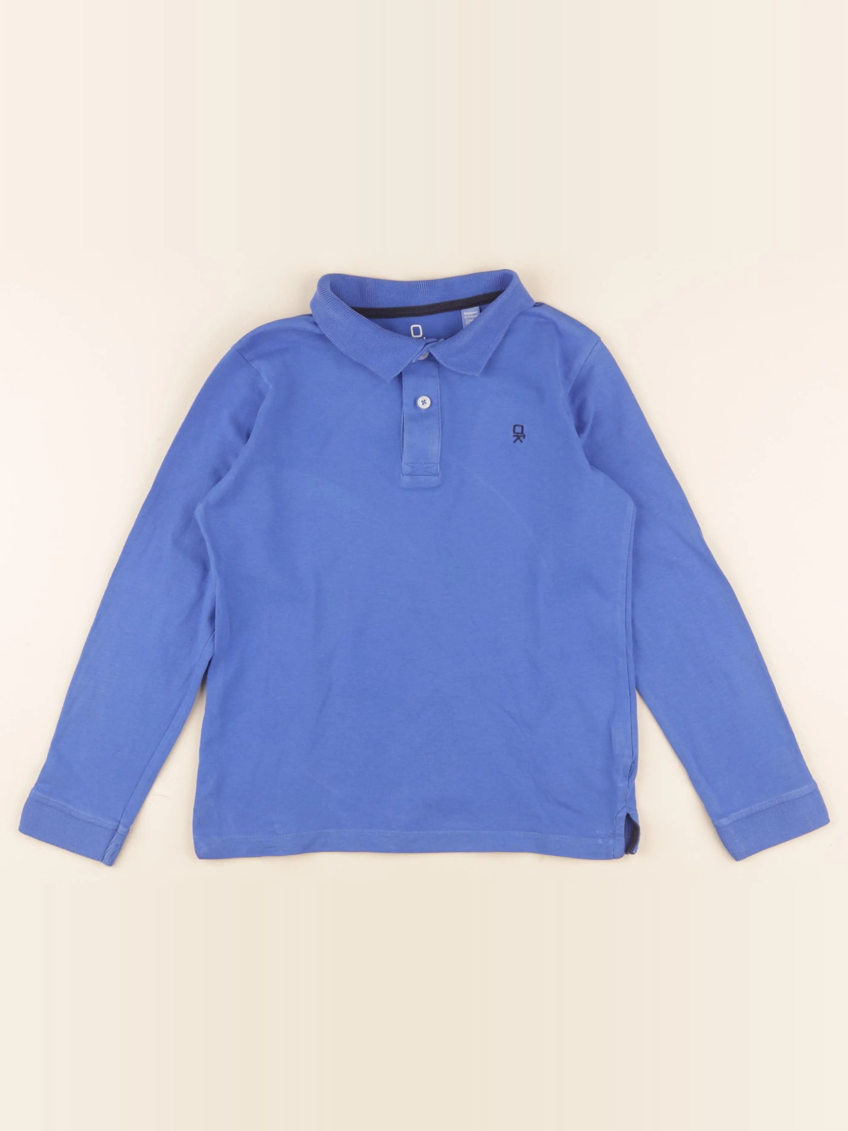 Okaidi - polo bleu - 8 ans