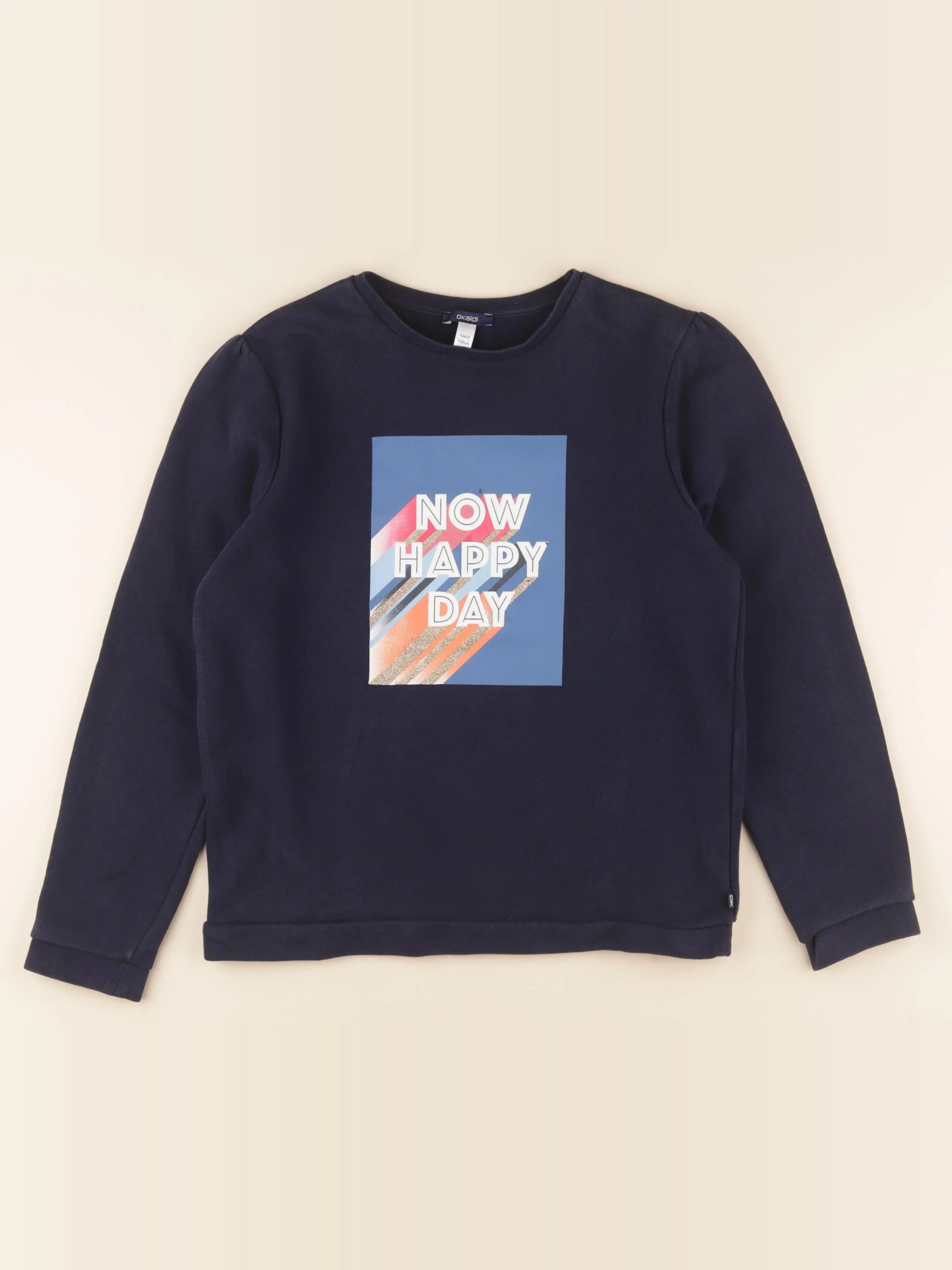 Okaidi - sweat bleu - 14 ans