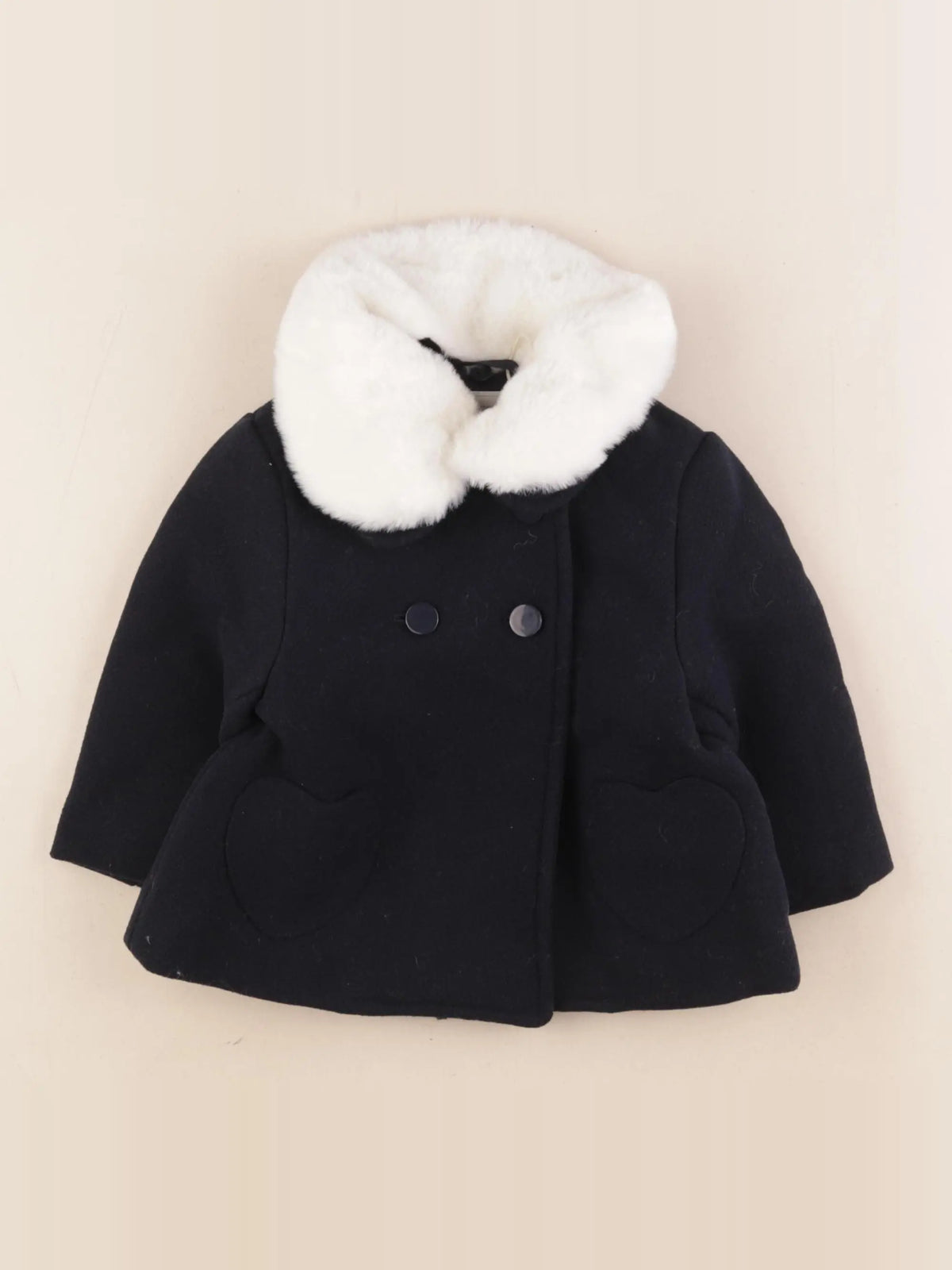 Vertbaudet - manteau bleu - 12 mois