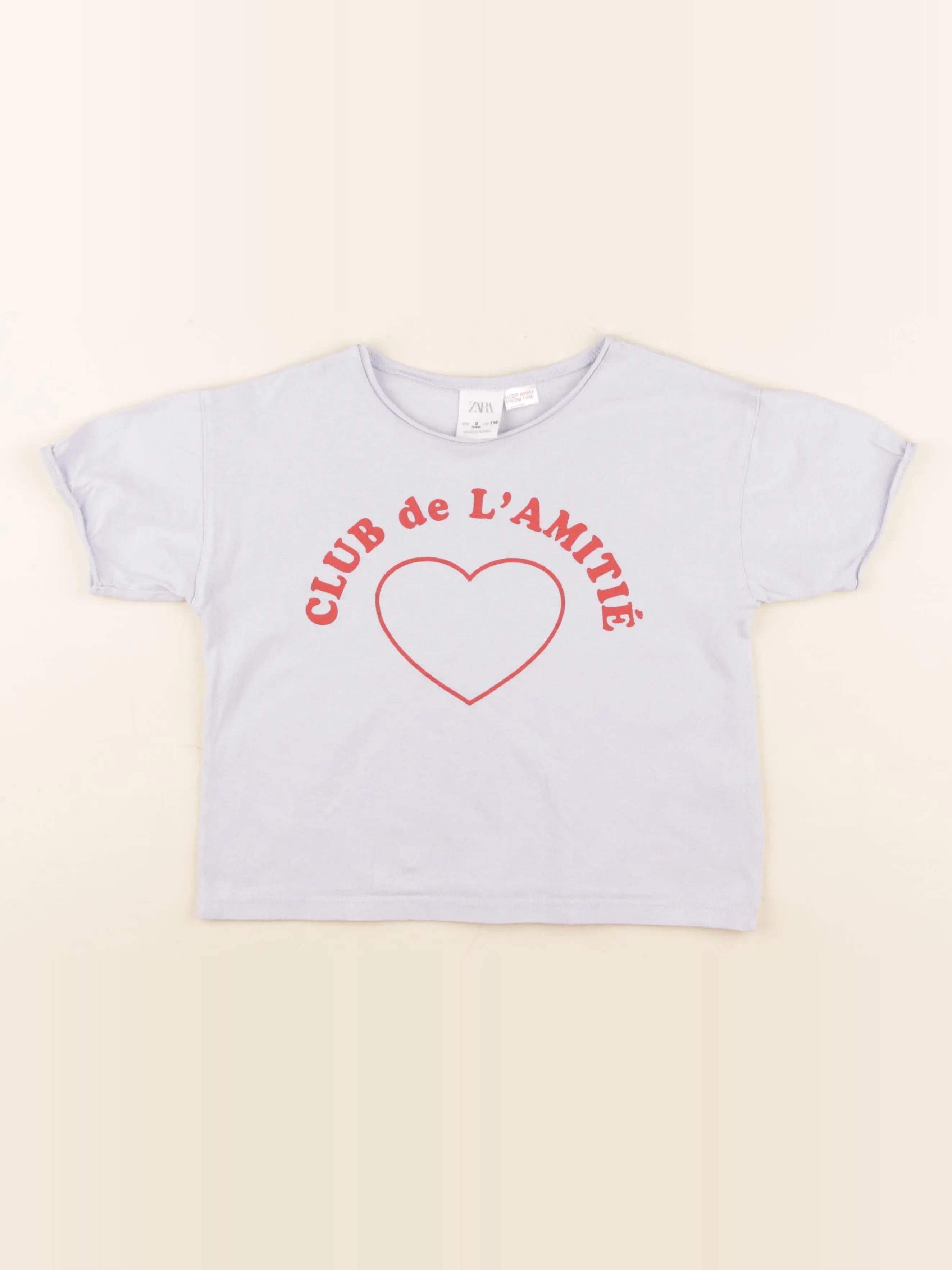 Zara - tee-shirt bleu - 6 ans
