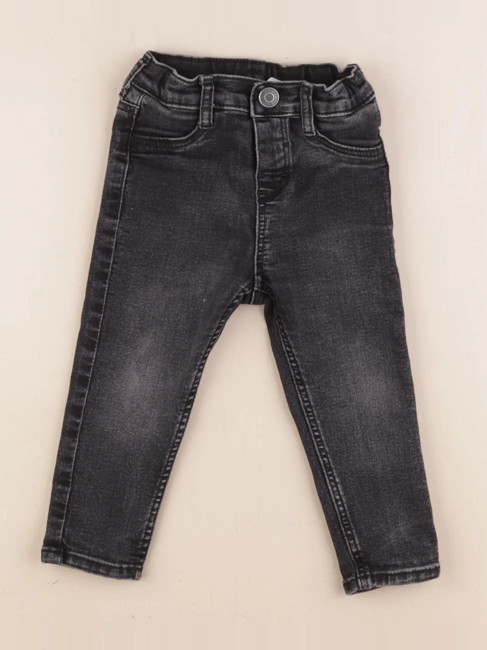 H&M - jean noir - 9/12 mois