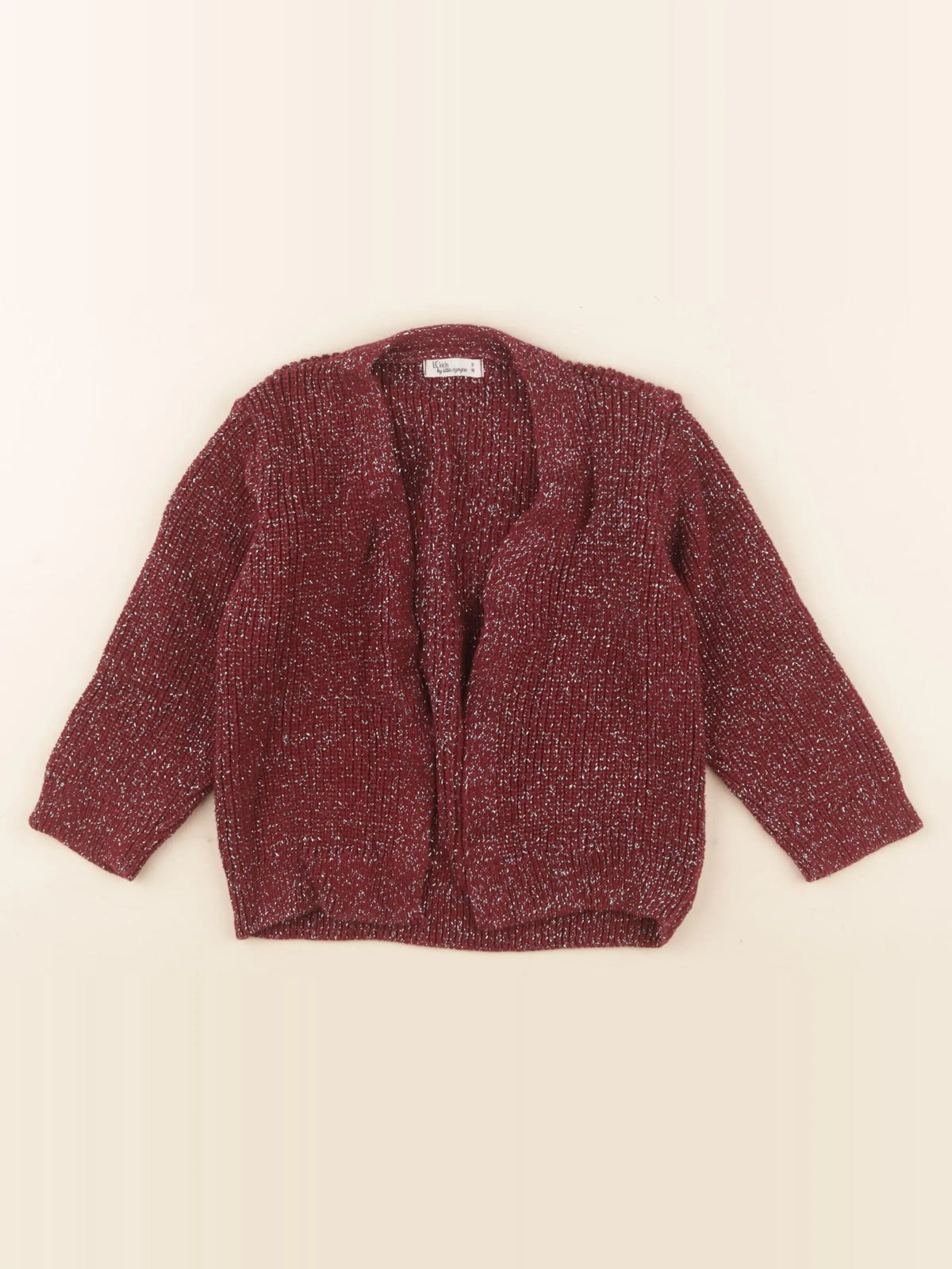 Little Cigogne - gilet rouge, argent - 3 ans
