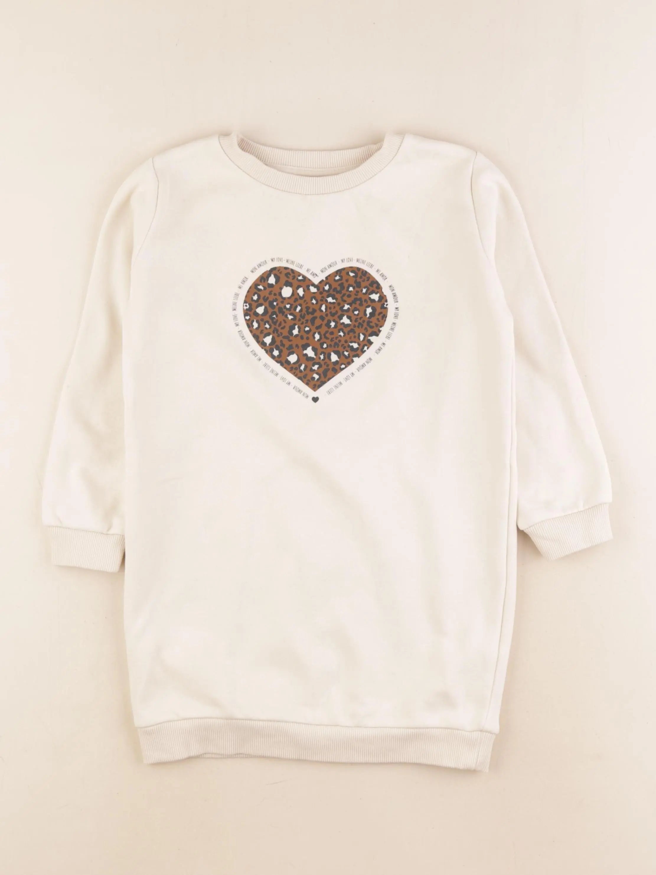 Vertbaudet - robe beige, marron - 4 ans