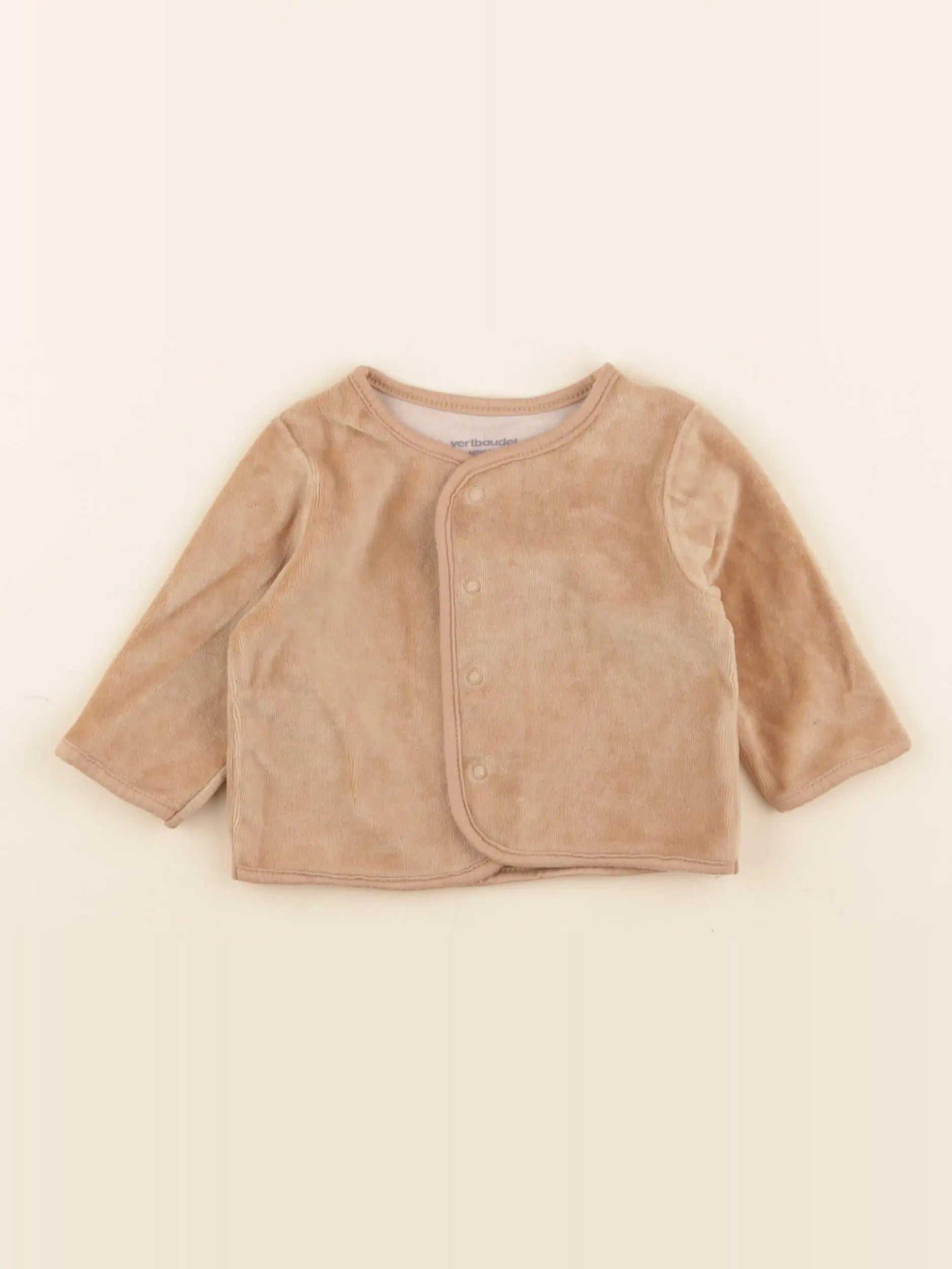 Vertbaudet - sweat marron - 3 mois