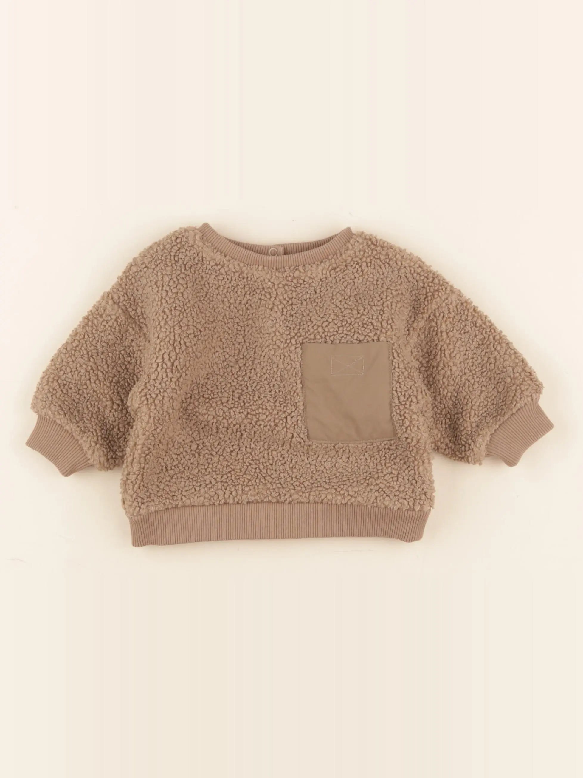 Vertbaudet - sweat marron - 3 mois
