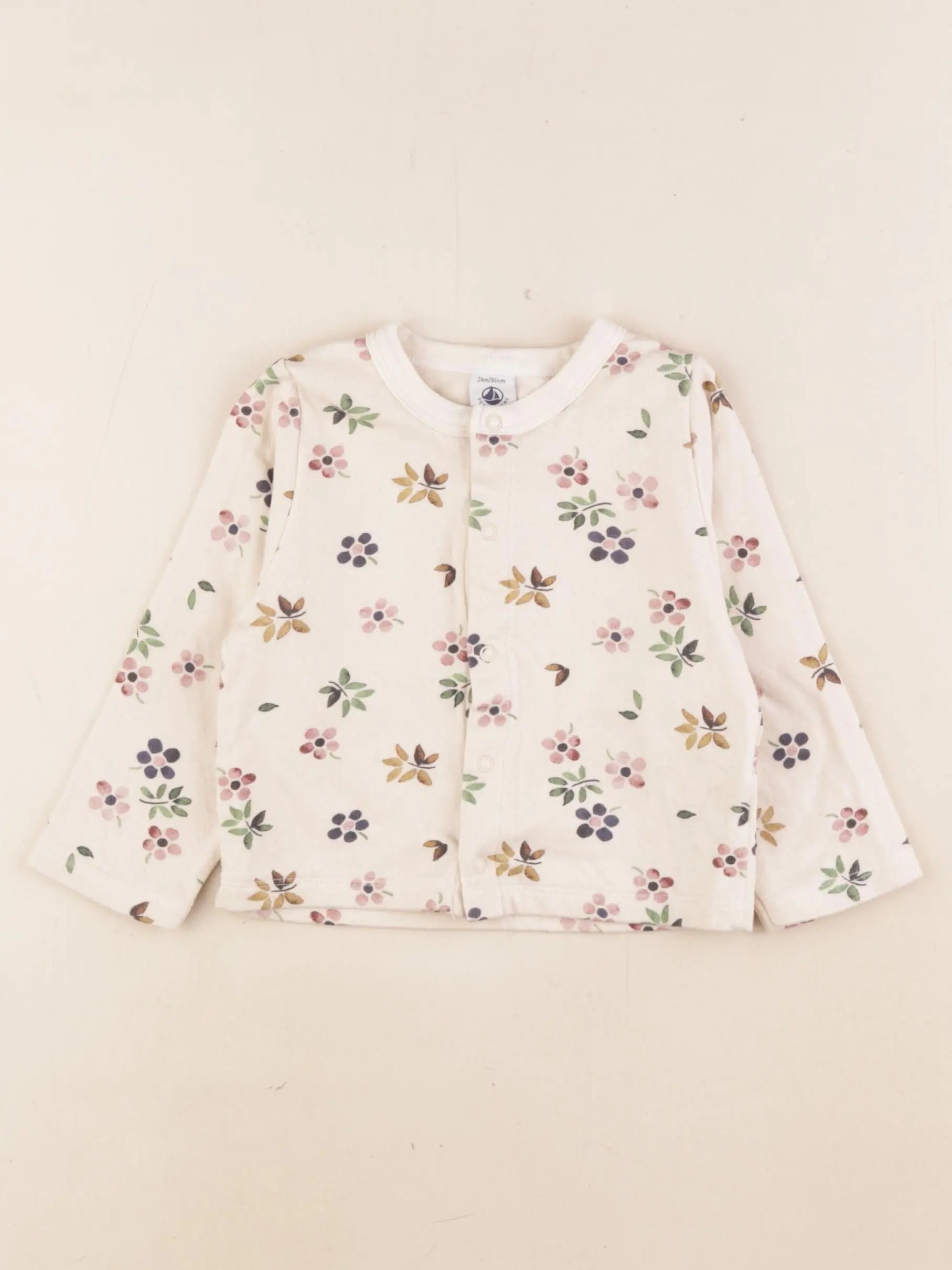 Petit Bateau - sweat beige - 24 mois