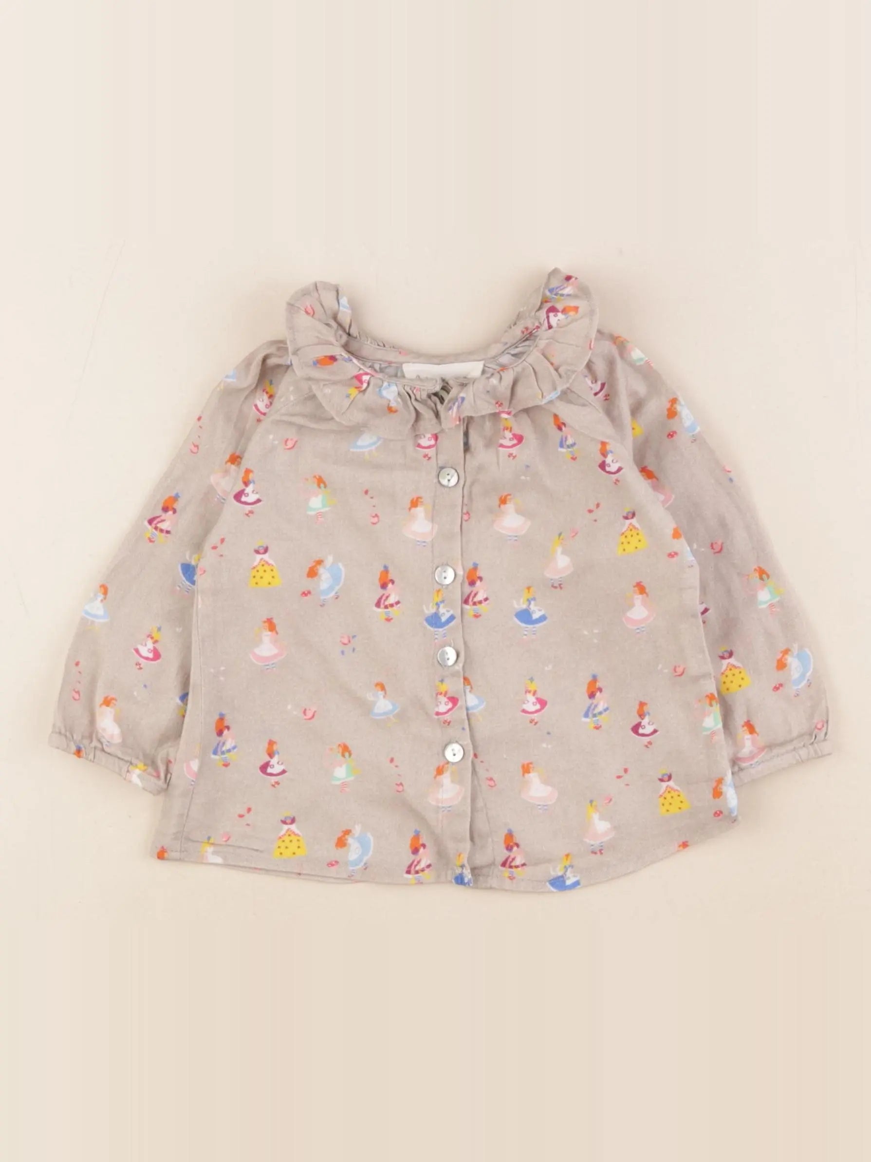 Arsène et les pipelettes - blouse beige - 12 mois