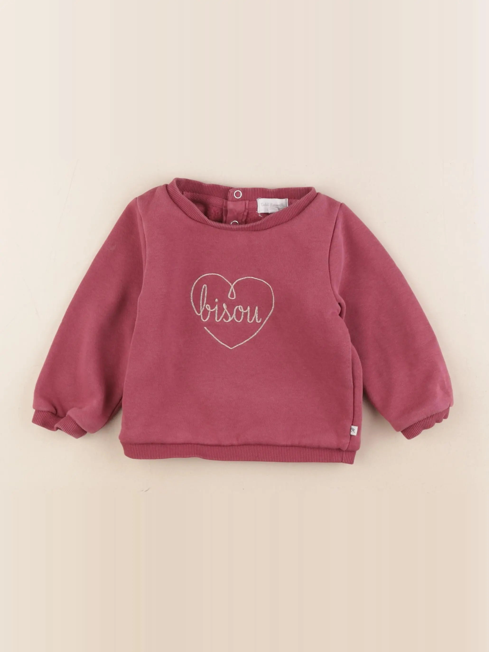 Cadet Rousselle - sweat rouge, or - 18 mois