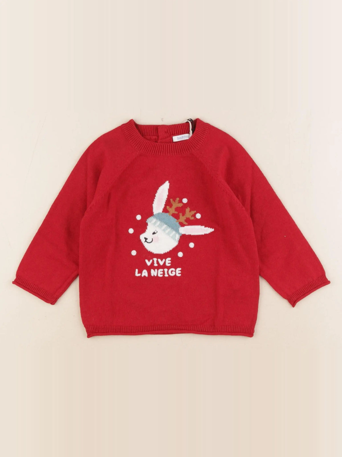 Boutchou - pull rouge - 18 mois