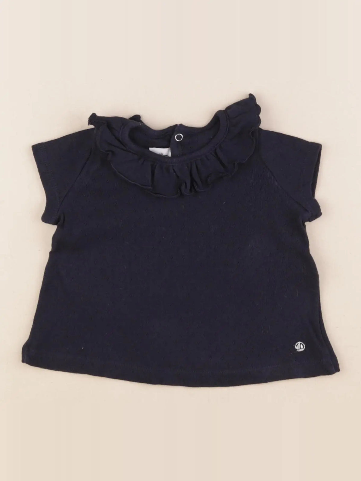 Petit Bateau - tee-shirt bleu - 6 mois