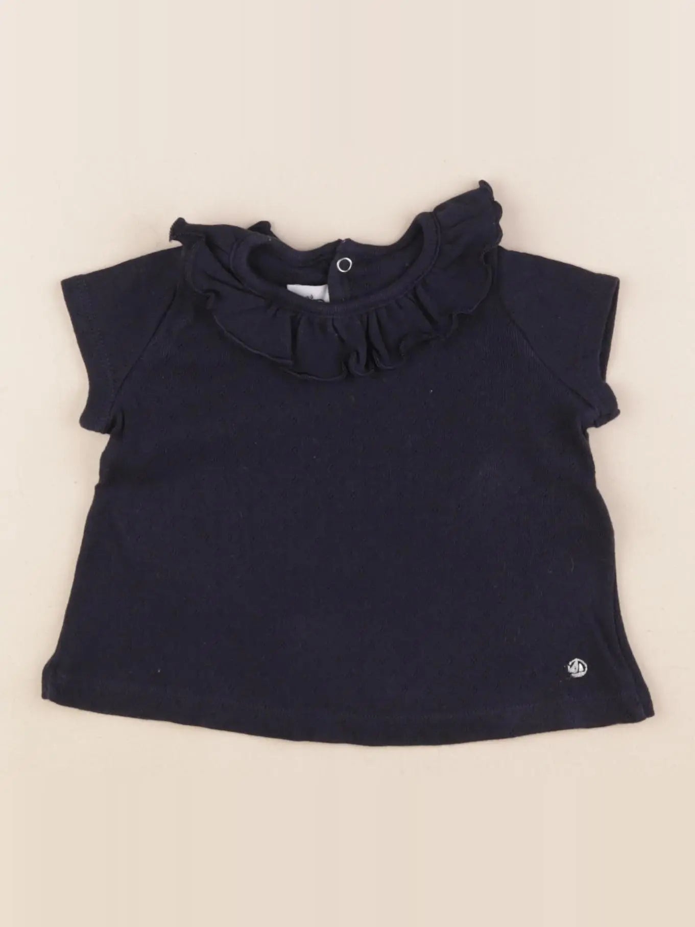 Petit Bateau - tee-shirt bleu - 6 mois