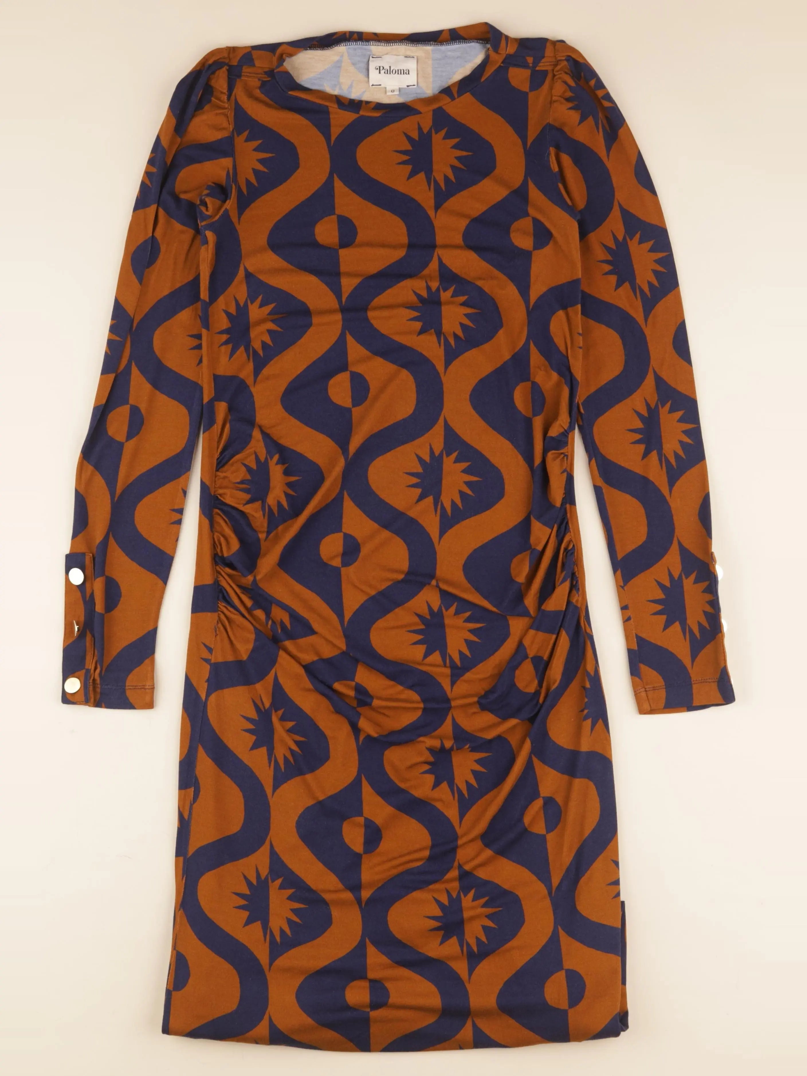 Paloma - robe grossesse marron, bleu - 34 à 36