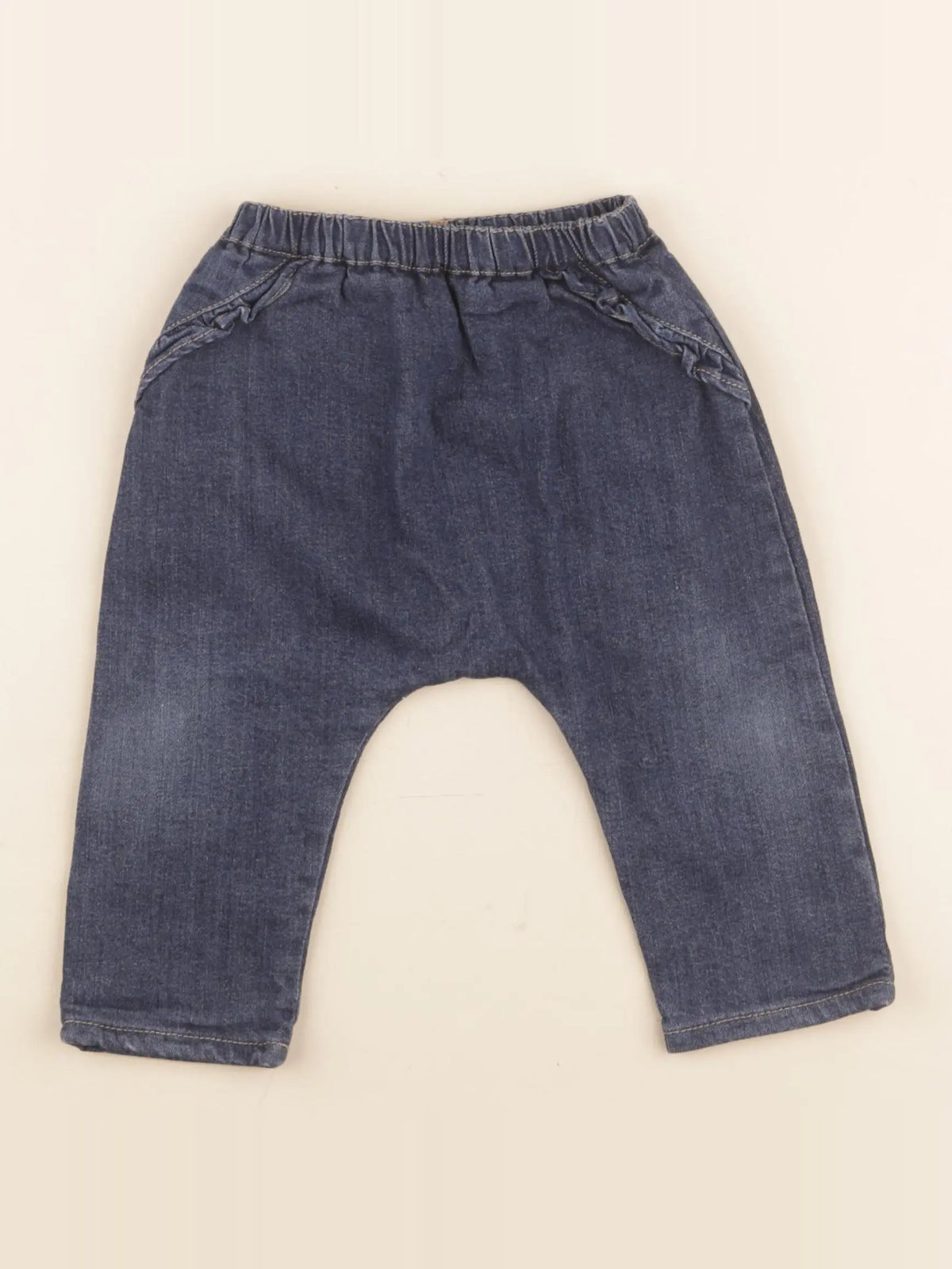 Boutchou - sarouel doublé bleu - 12 mois