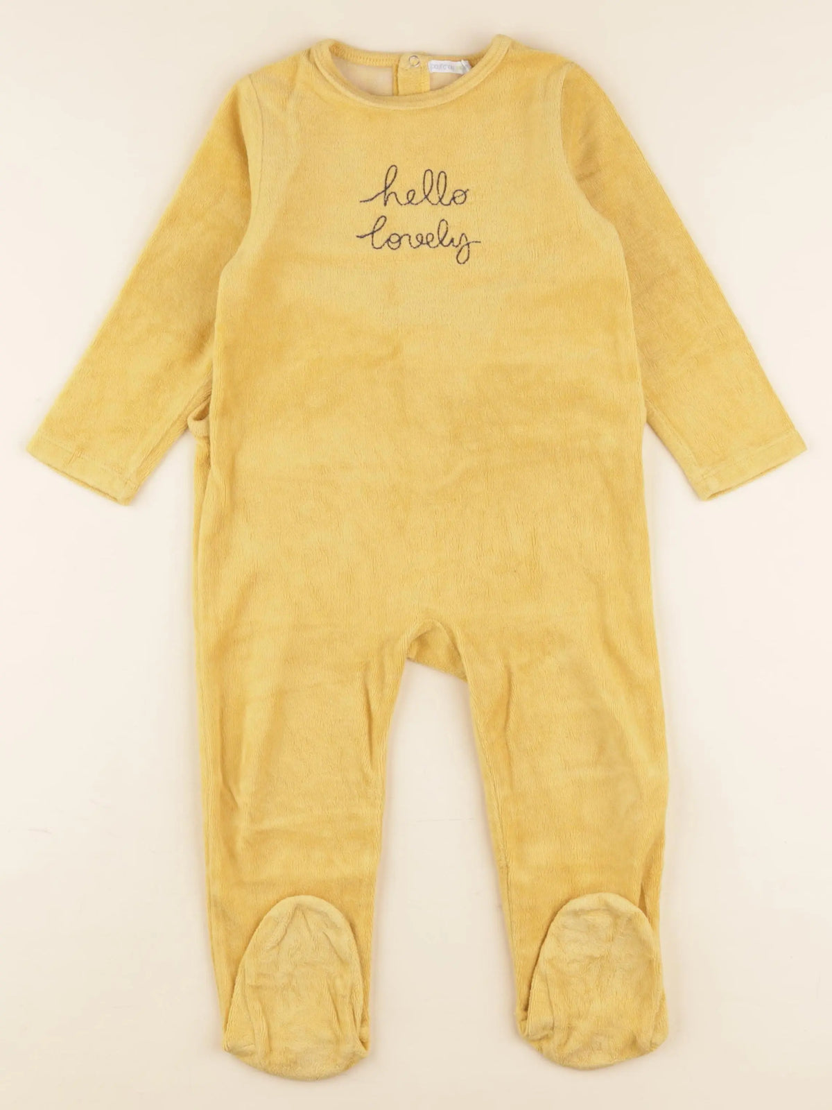 Boutchou - pyjama velours jaune - 24 mois