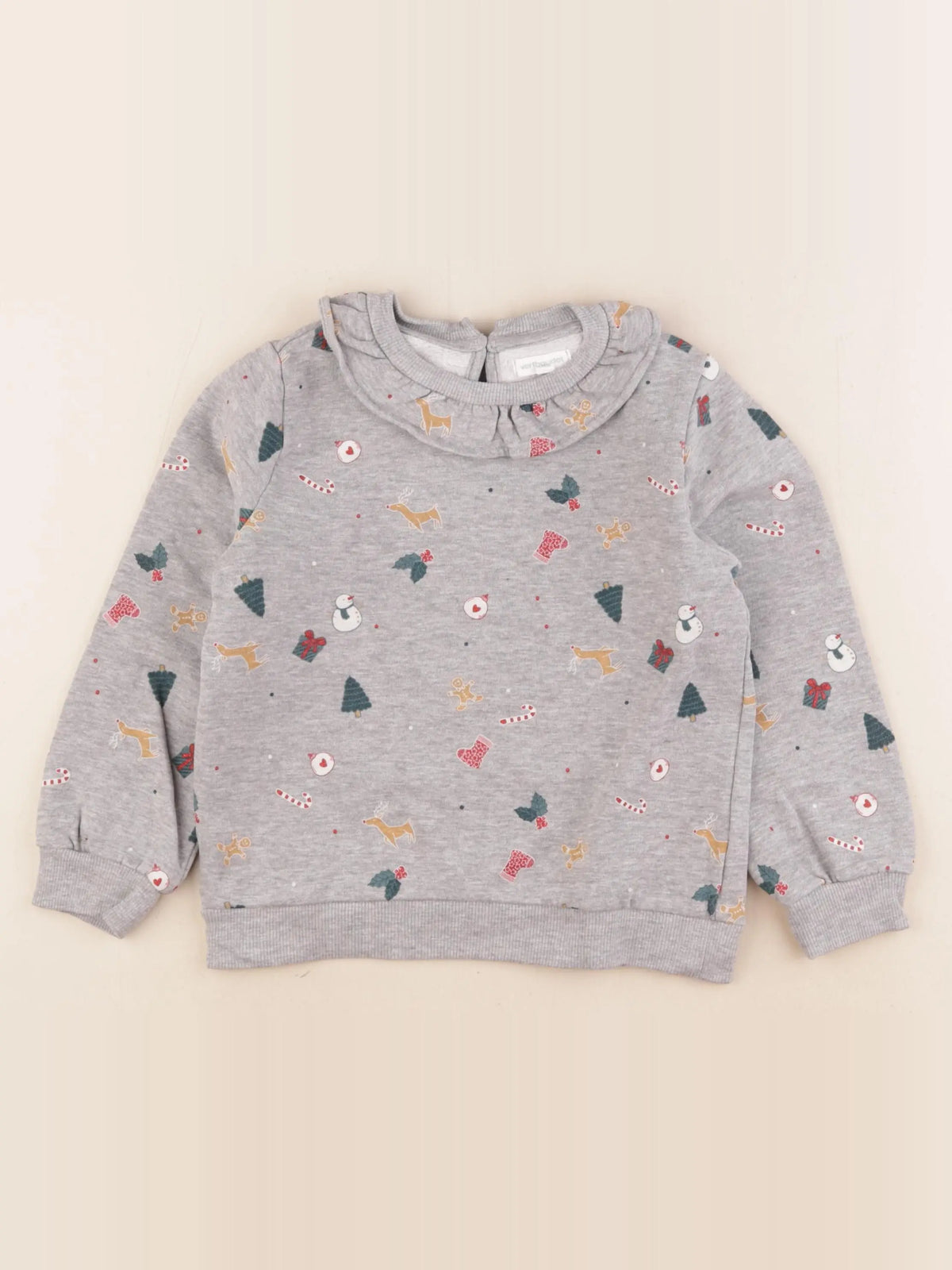 Vertbaudet - sweat gris - 6 ans