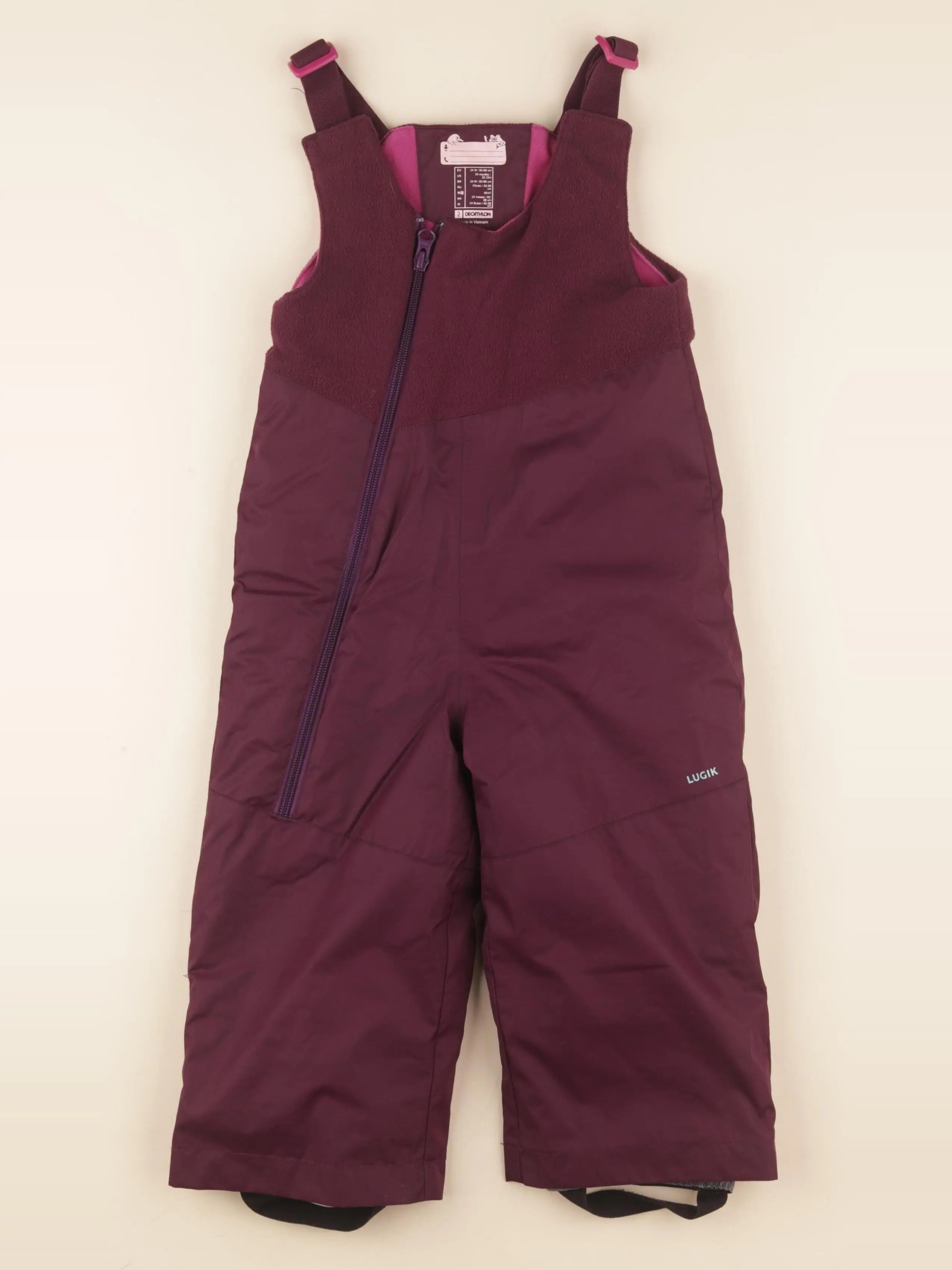 Decathlon ski - combinaison de ski violet - 24 mois