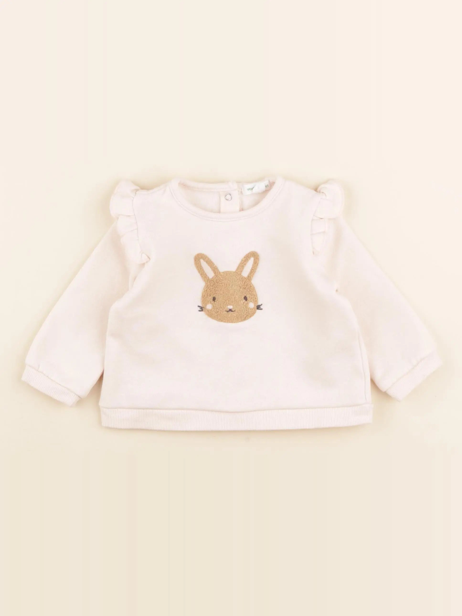 Vertbaudet - sweat rose - 6 mois