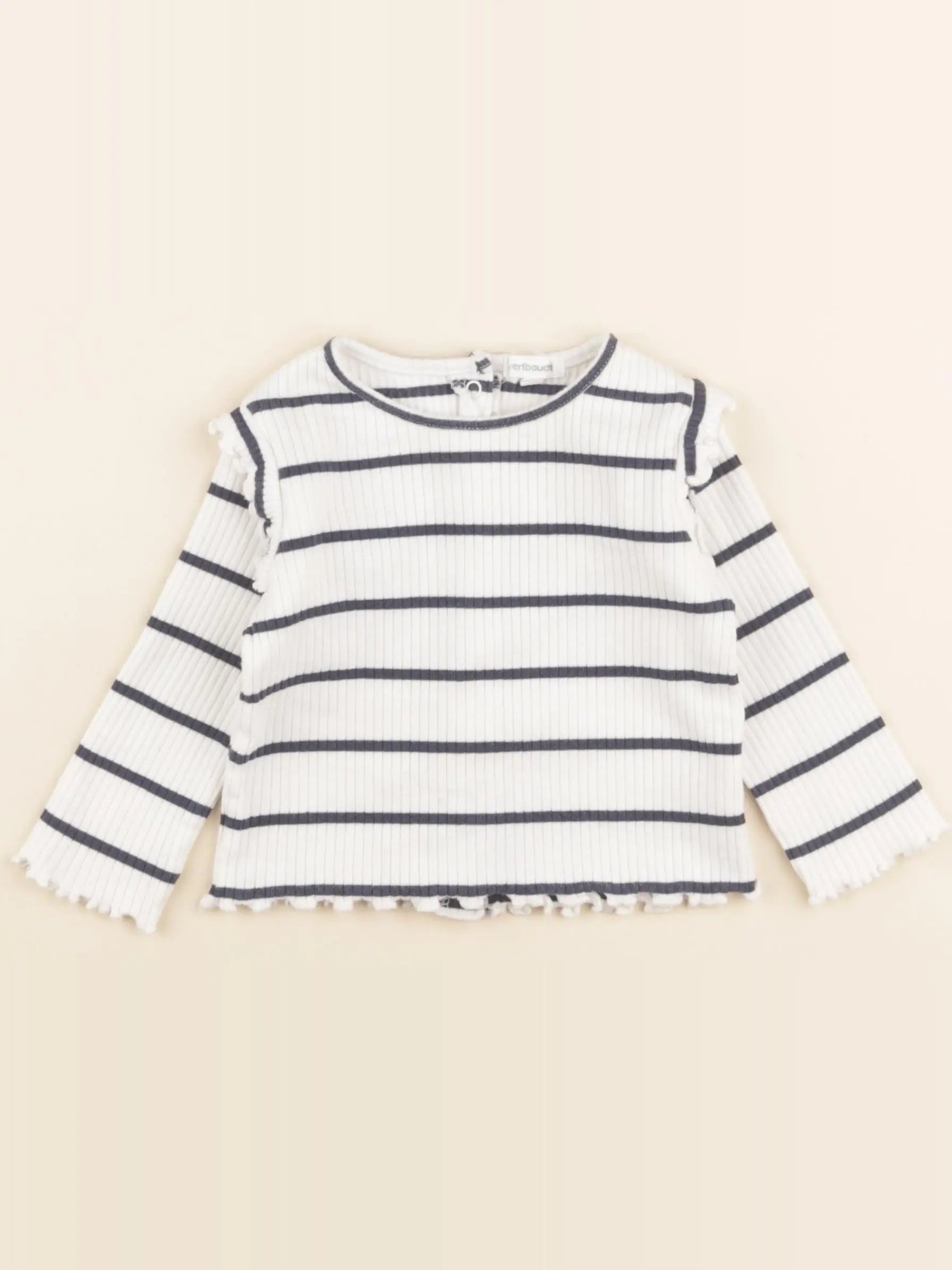 Vertbaudet - tee-shirt bleu - 6 mois