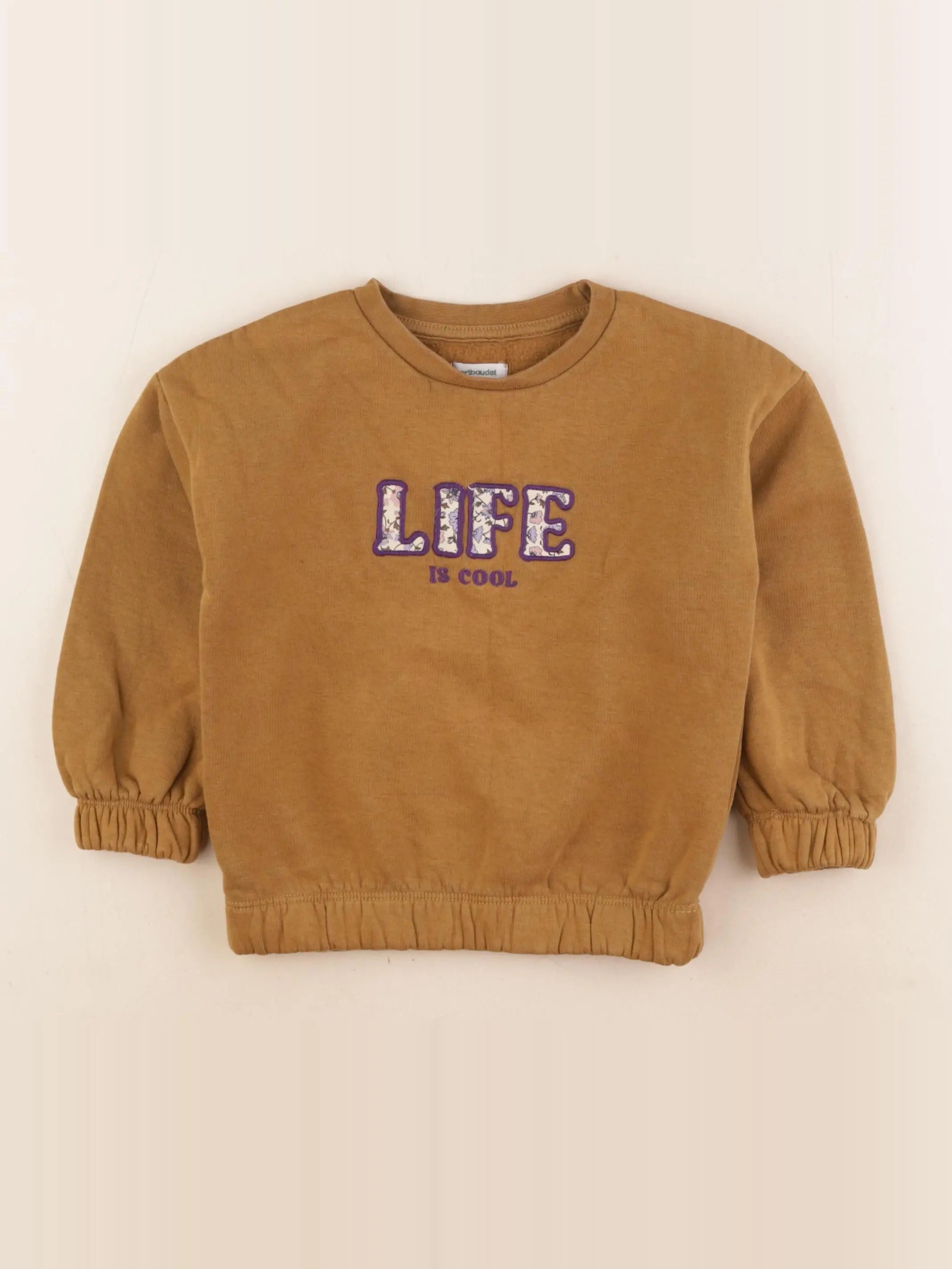 Vertbaudet - sweat marron - 4 ans