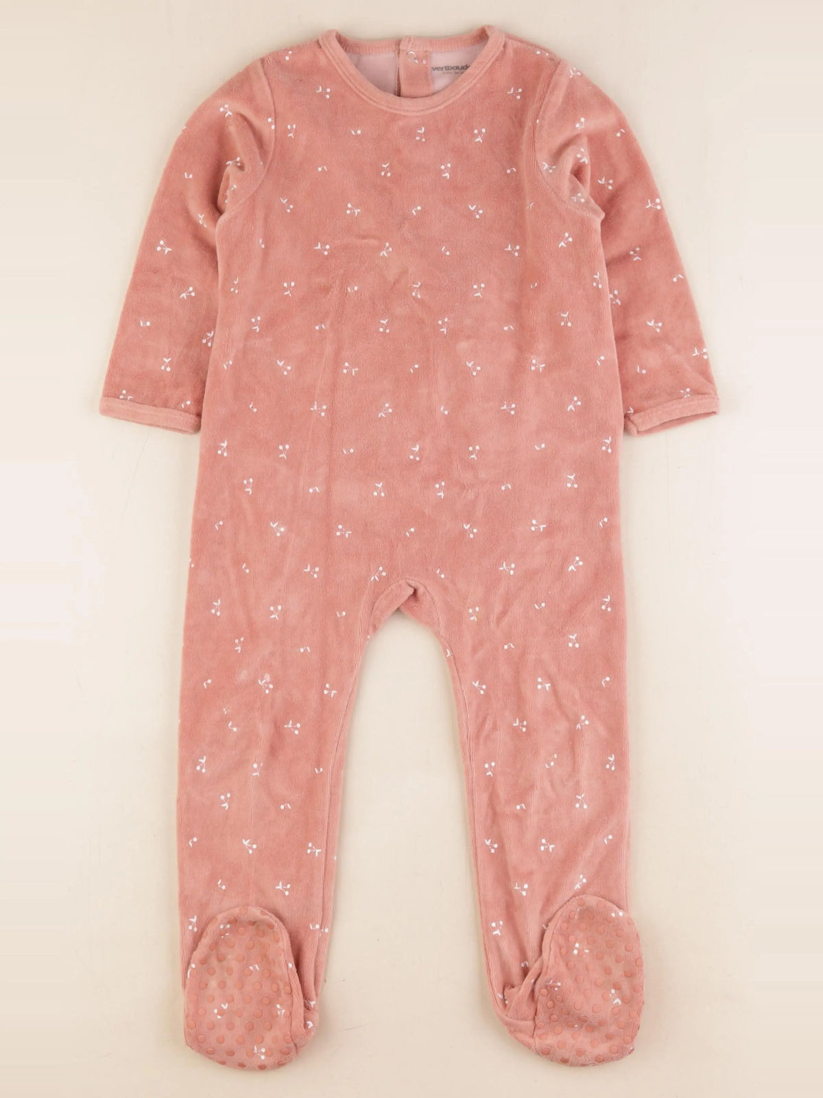 Vertbaudet - pyjama velours rose - 3 ans