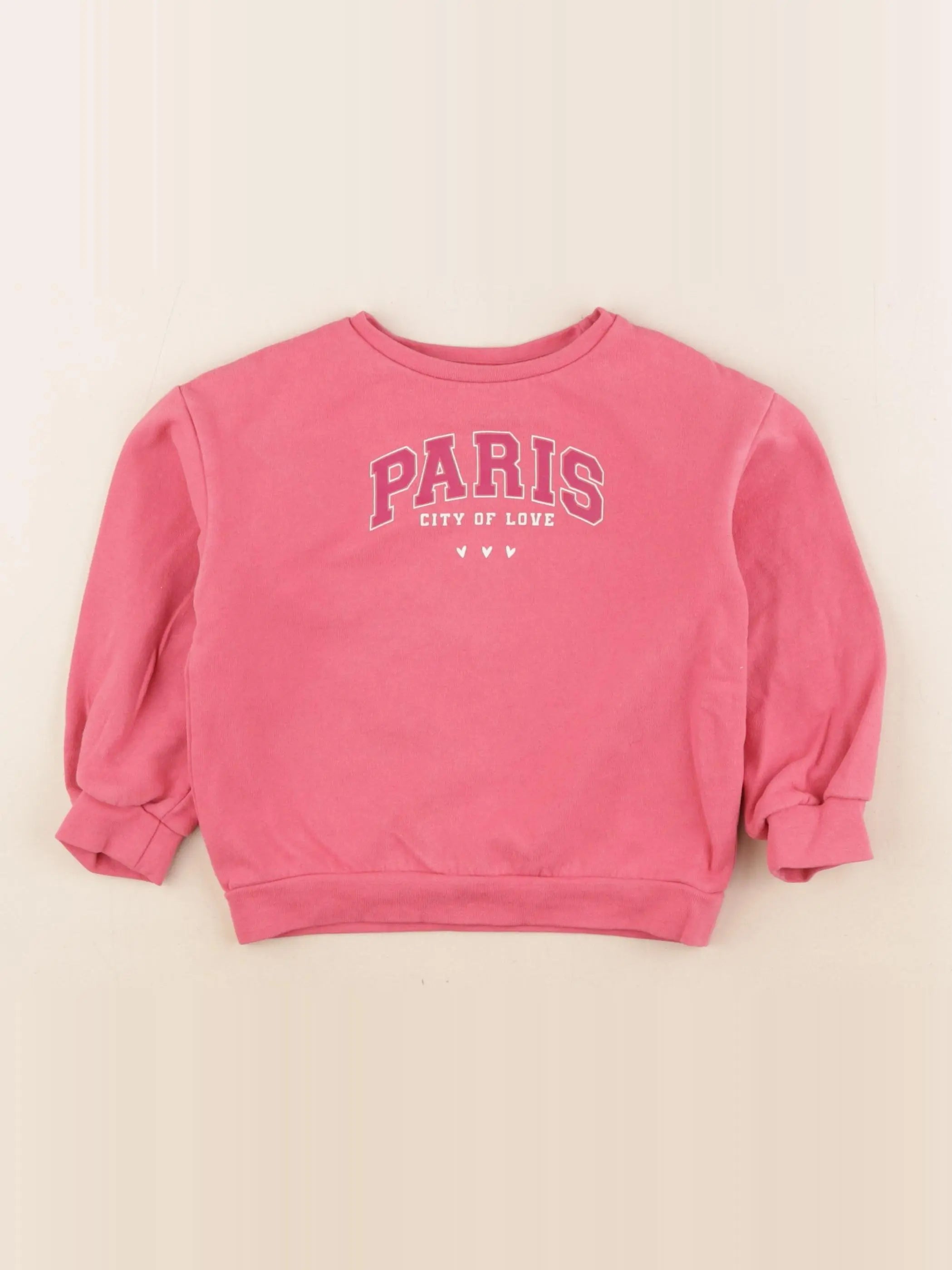 Vertbaudet - sweat rose - 4 ans
