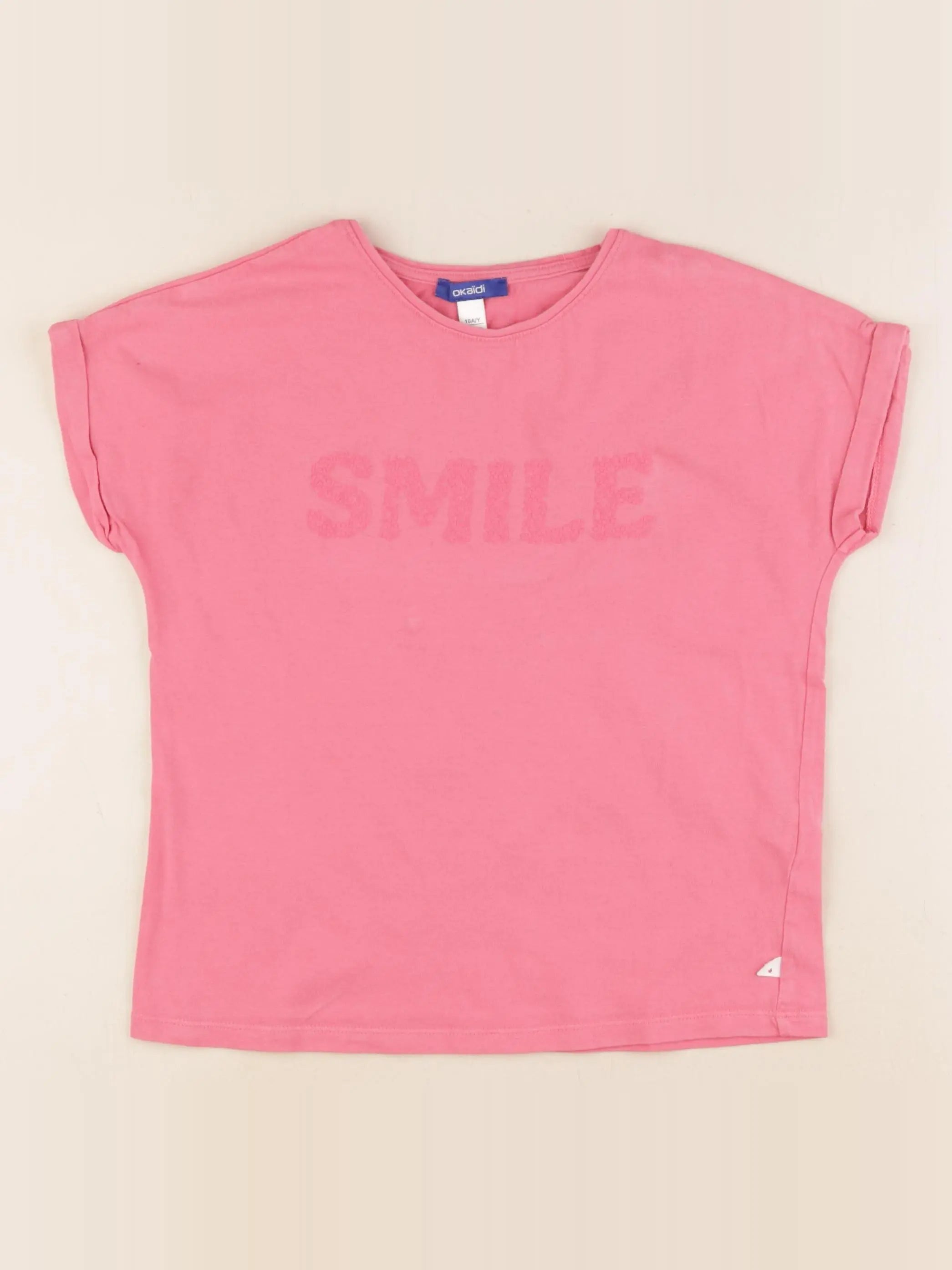 Okaidi - tee-shirt rose - 10 ans