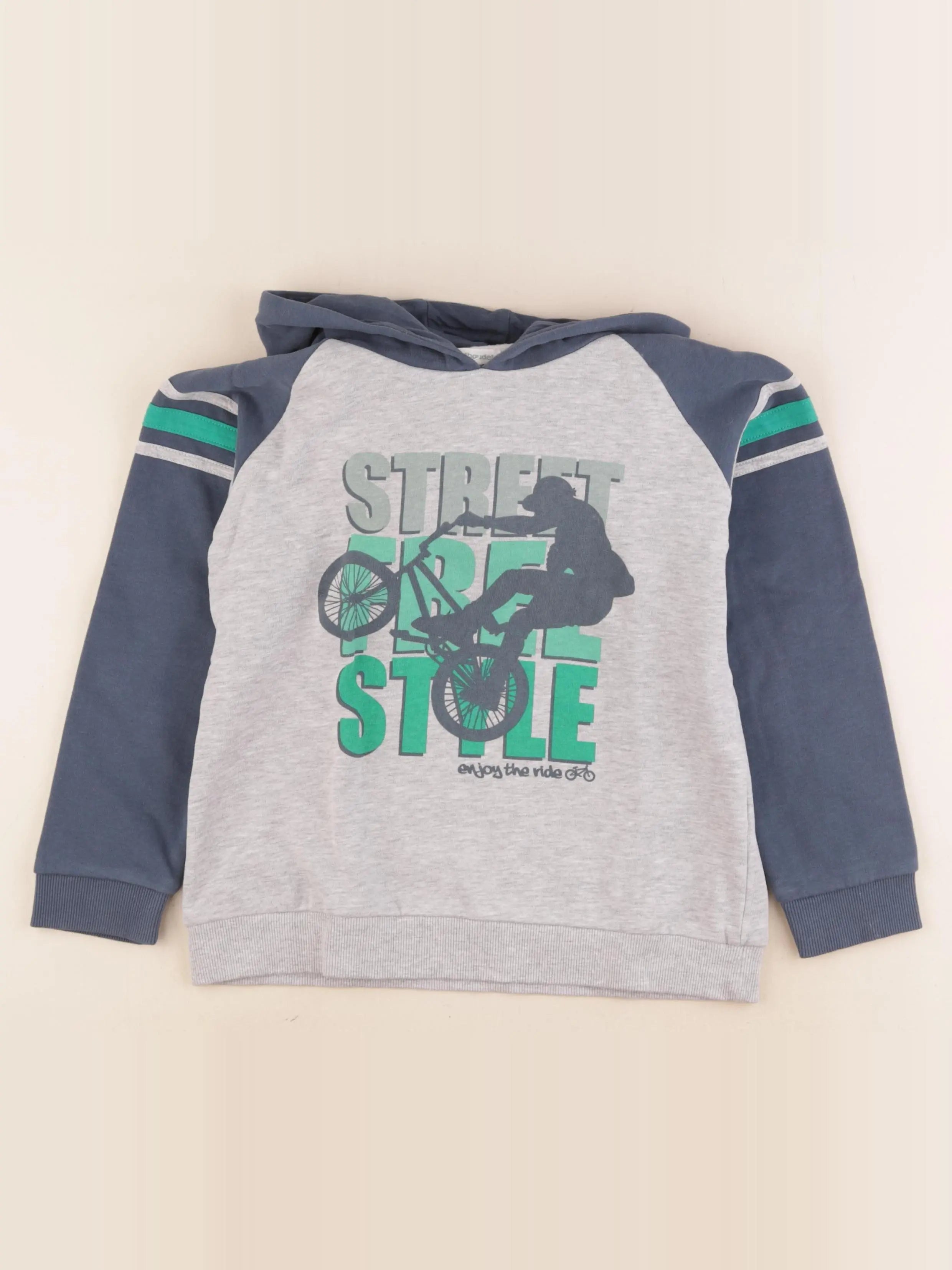 Vertbaudet - sweat multicolore - 10 ans