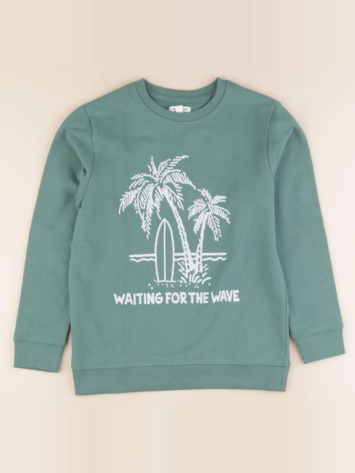 Vertbaudet - sweat vert - 10 ans