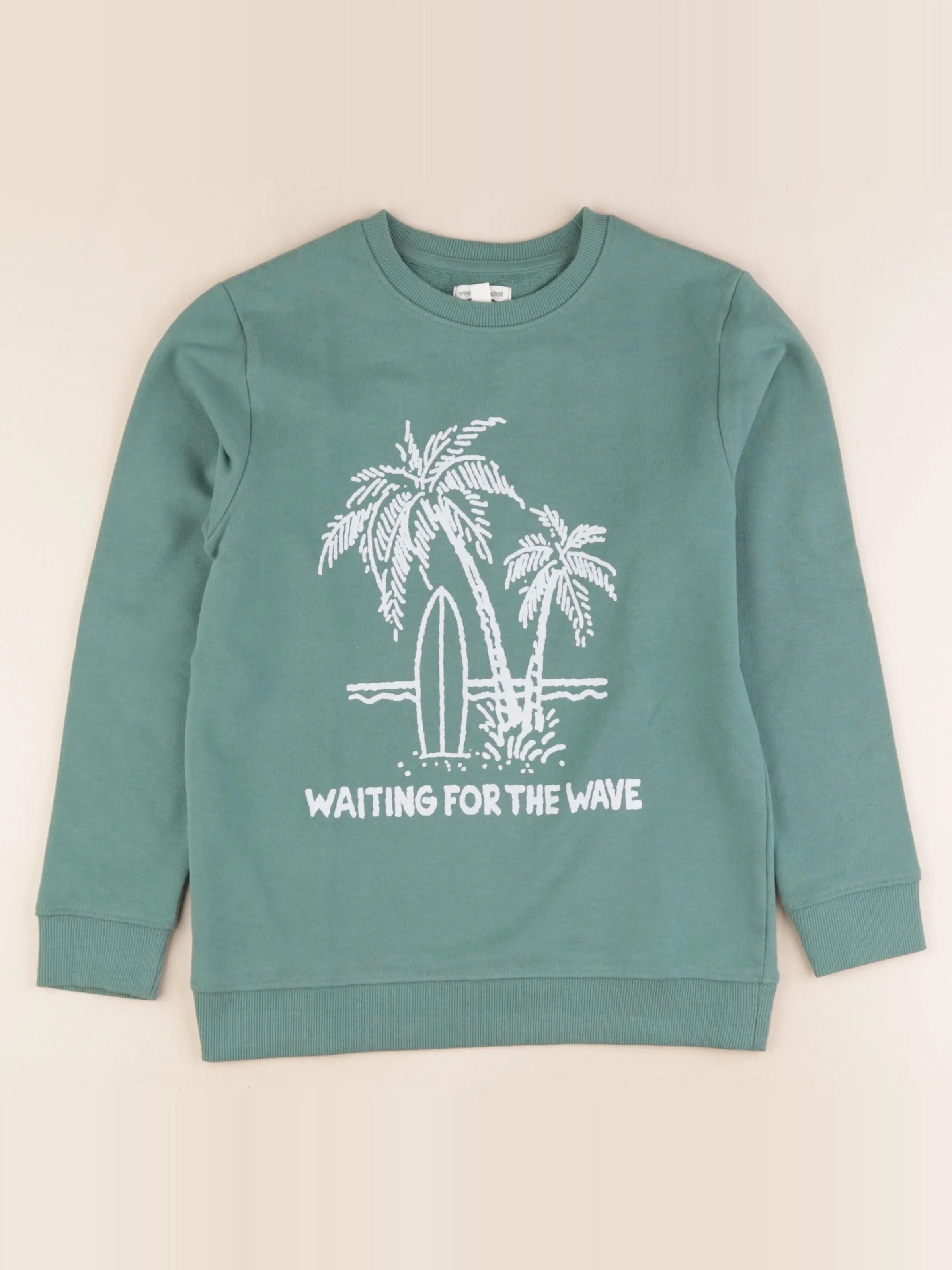 Vertbaudet - sweat vert - 10 ans