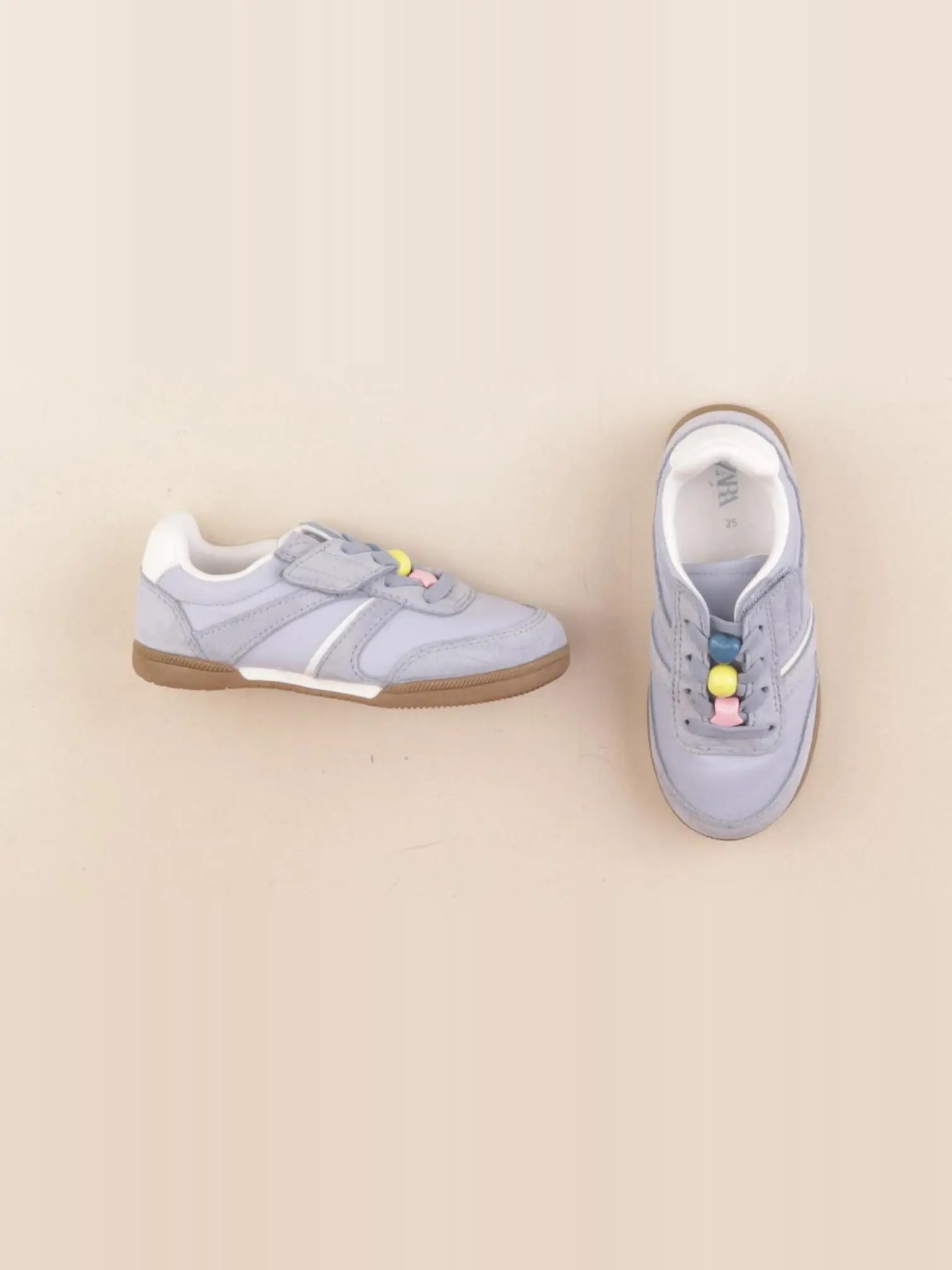 Zara - tennis à scratch/ lacets bleu - pointure 25
