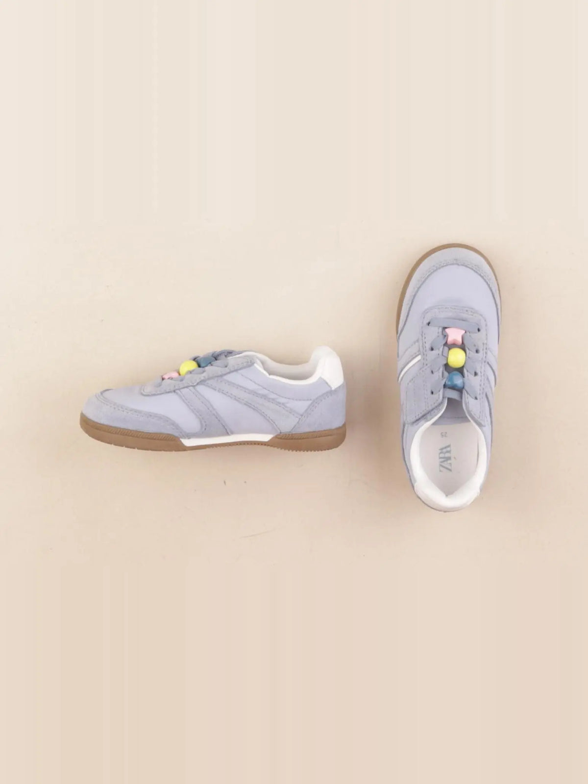 Zara - tennis à scratch/ lacets bleu - pointure 25