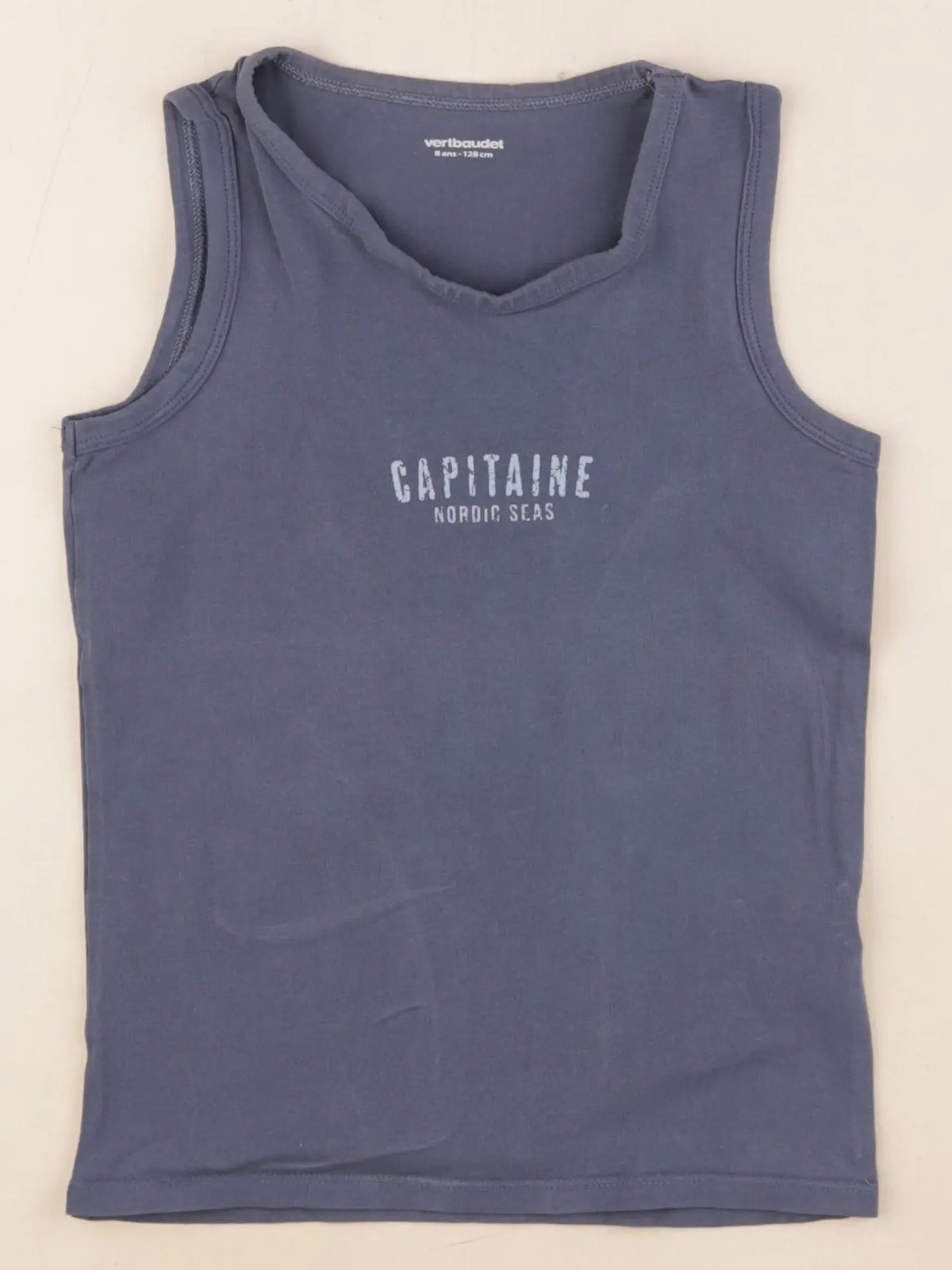 Vertbaudet - maillot de corps bleu - 8 ans