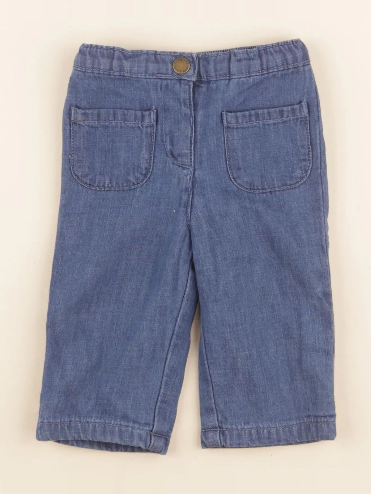 Cyrillus - pantalon doublé bleu - 6 mois