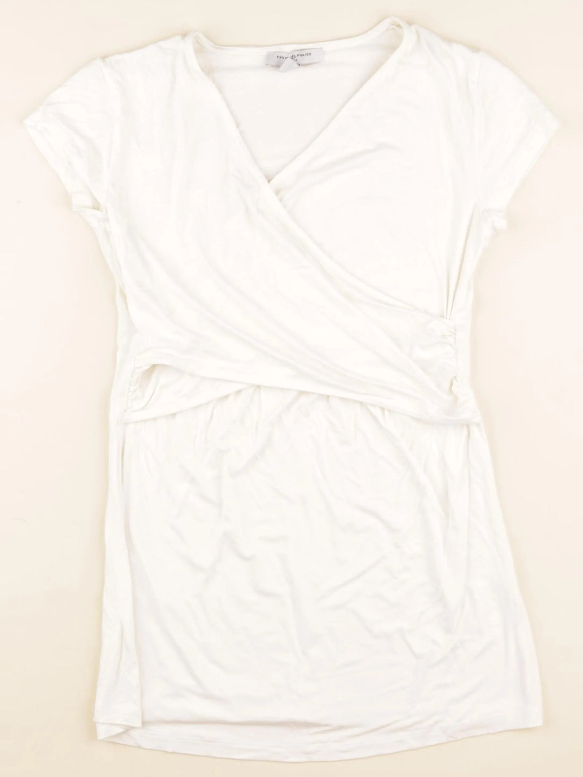 Envie de fraise - tee-shirt grossesse beige - 36 à 38