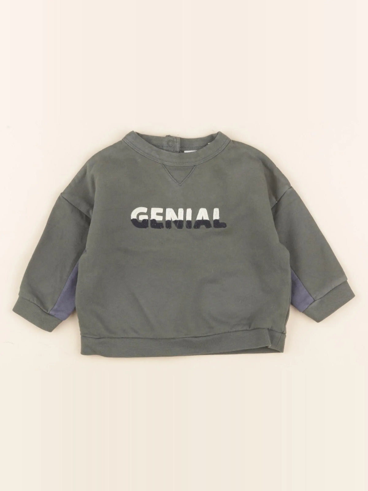 Vertbaudet - sweat vert - 9 mois