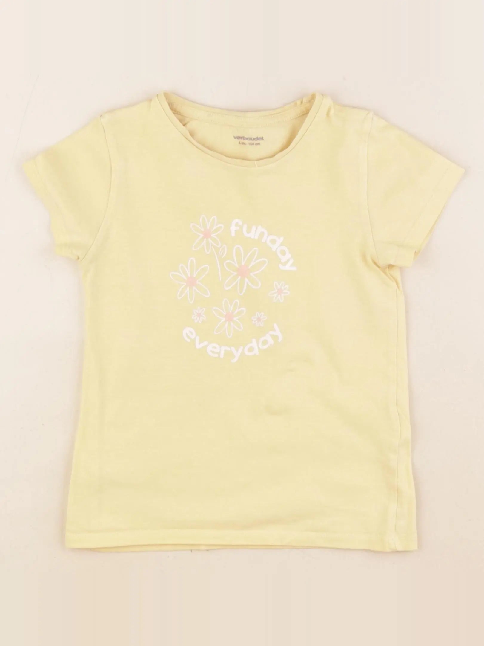 Vertbaudet - tee-shirt jaune - 4 ans