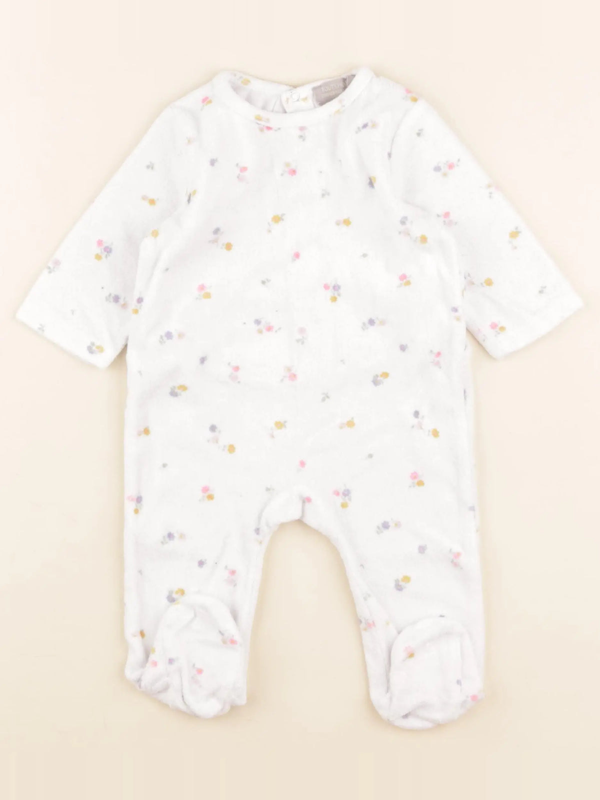 Boutchou - pyjama velours blanc - 6 mois