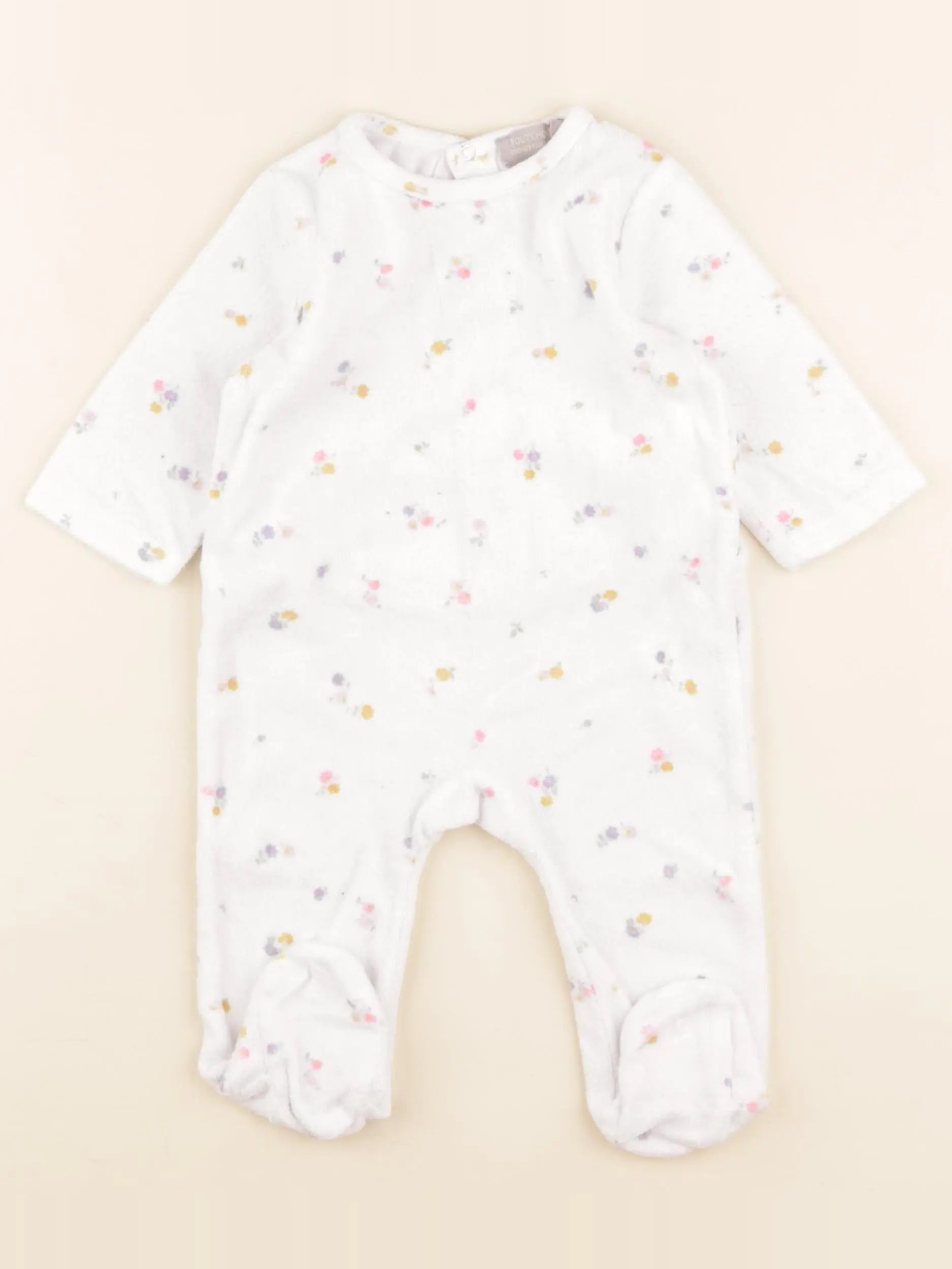 Boutchou - pyjama velours blanc - 6 mois
