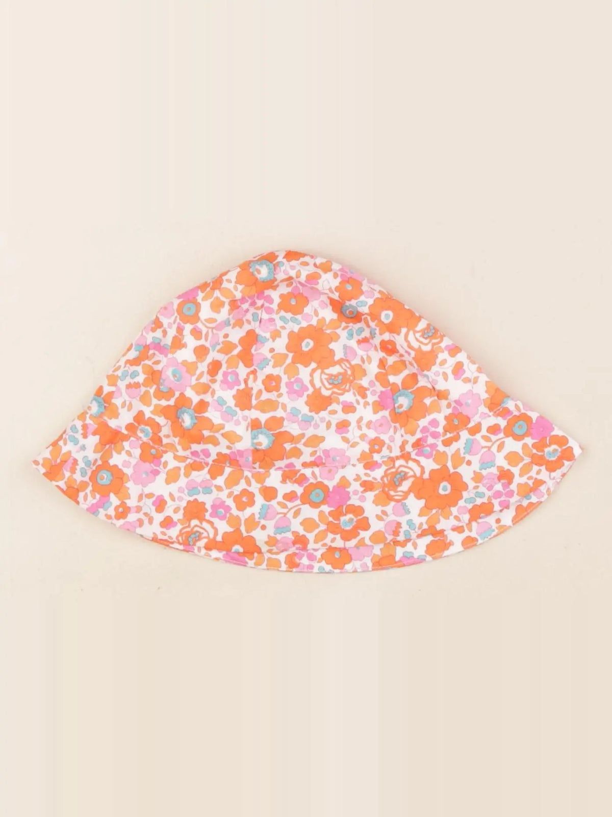 Jacadi - chapeau liberty rose, orange - 6/8 ans